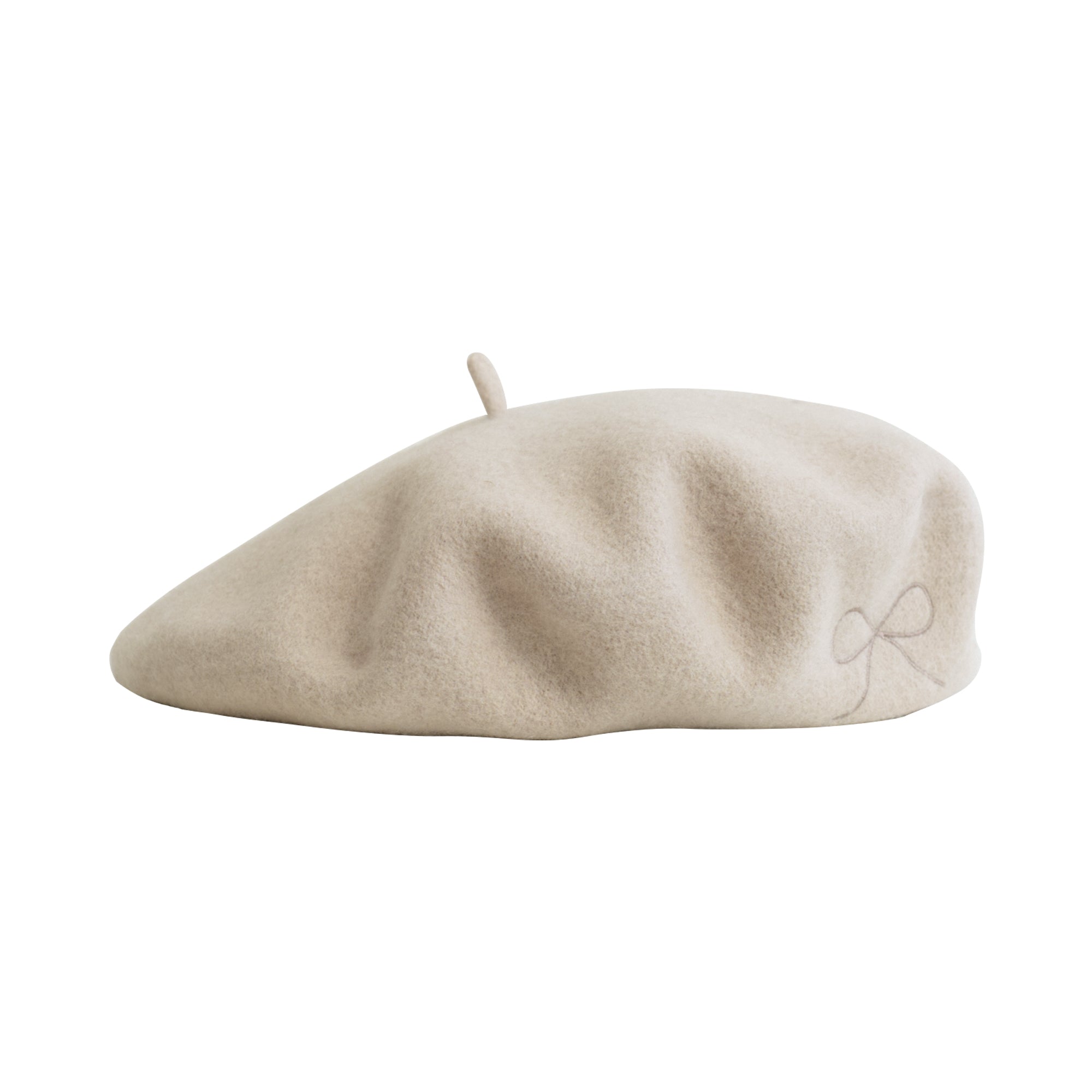 "Bon Chic" Wool Beret - Beige