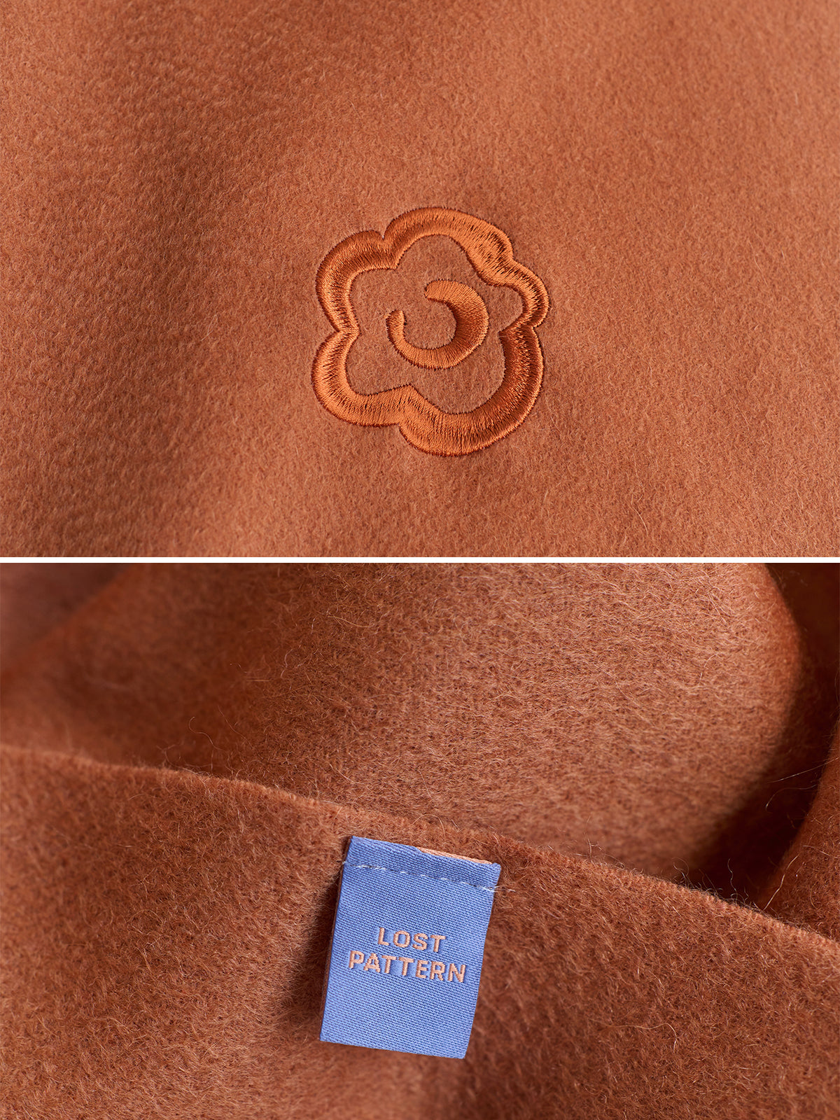 "The Big Shawl" Oversized Cashmere Wrap - Caramel - LOST PATTERN Cashmere