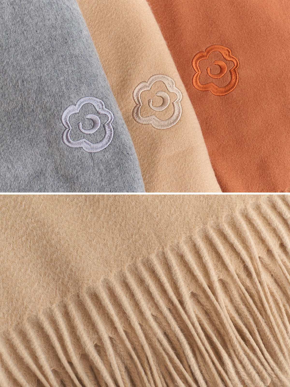 "The Big Shawl" Oversized Cashmere Wrap - Light Tan - LOST PATTERN Cashmere