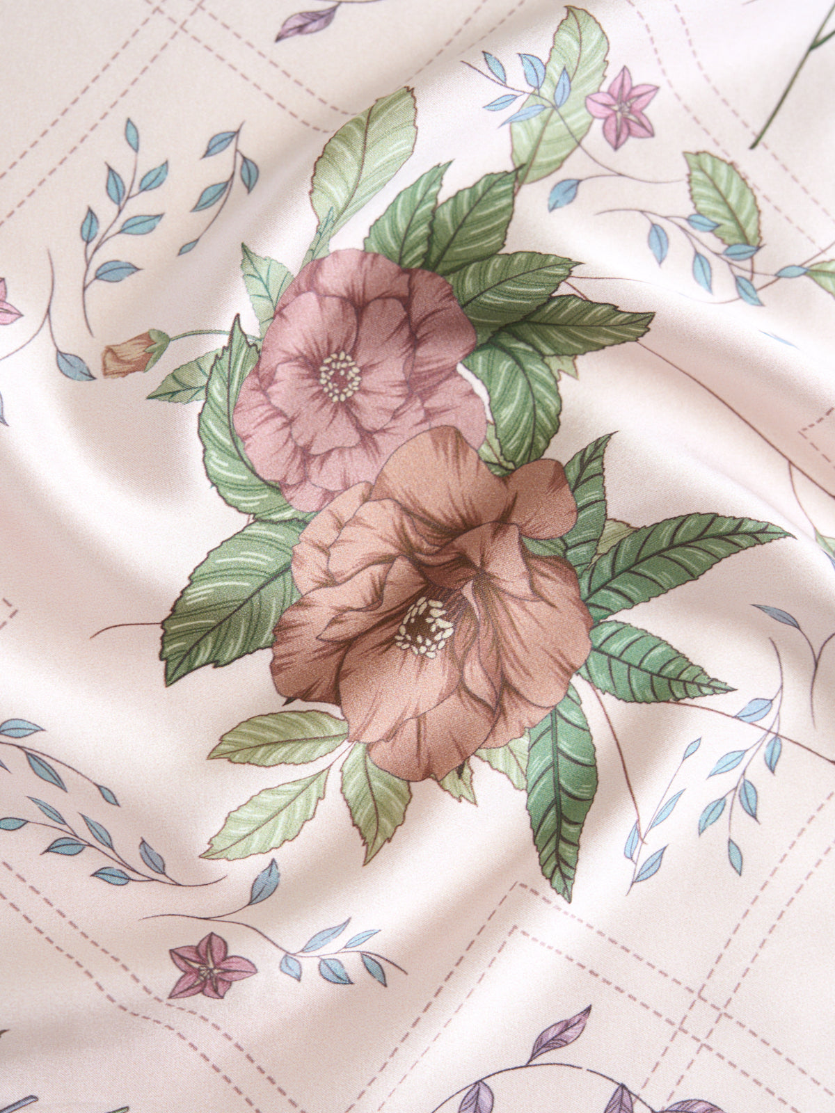 Sense and Sensibility x Lost Pattern Silk Scarf - Oatmeal