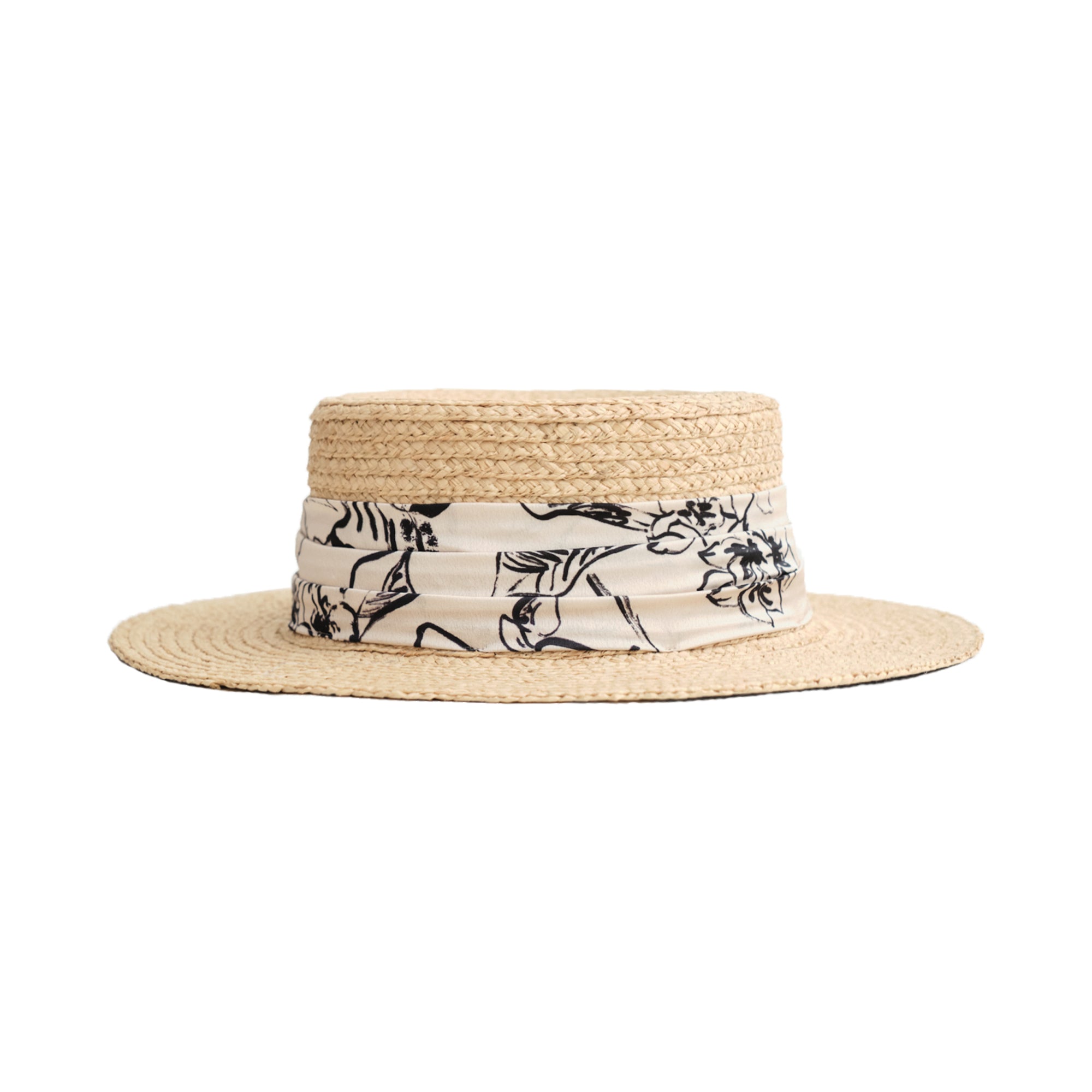 "La Isla" Straw Hat with Ribbon Band - Cream - Cream - LOST PATTERN Hats