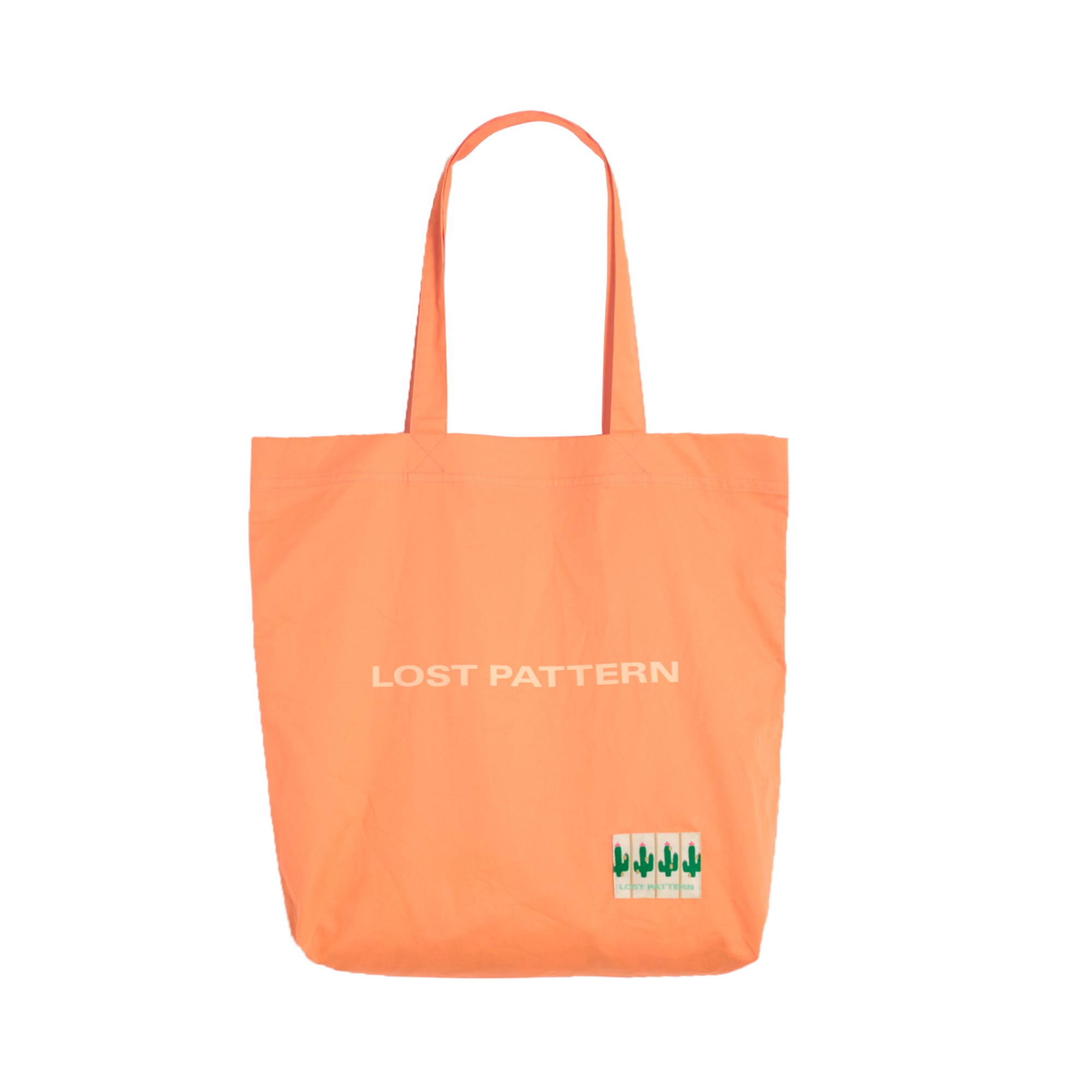 "Cactus" Cotton Tote Bag - Orange Sorbet