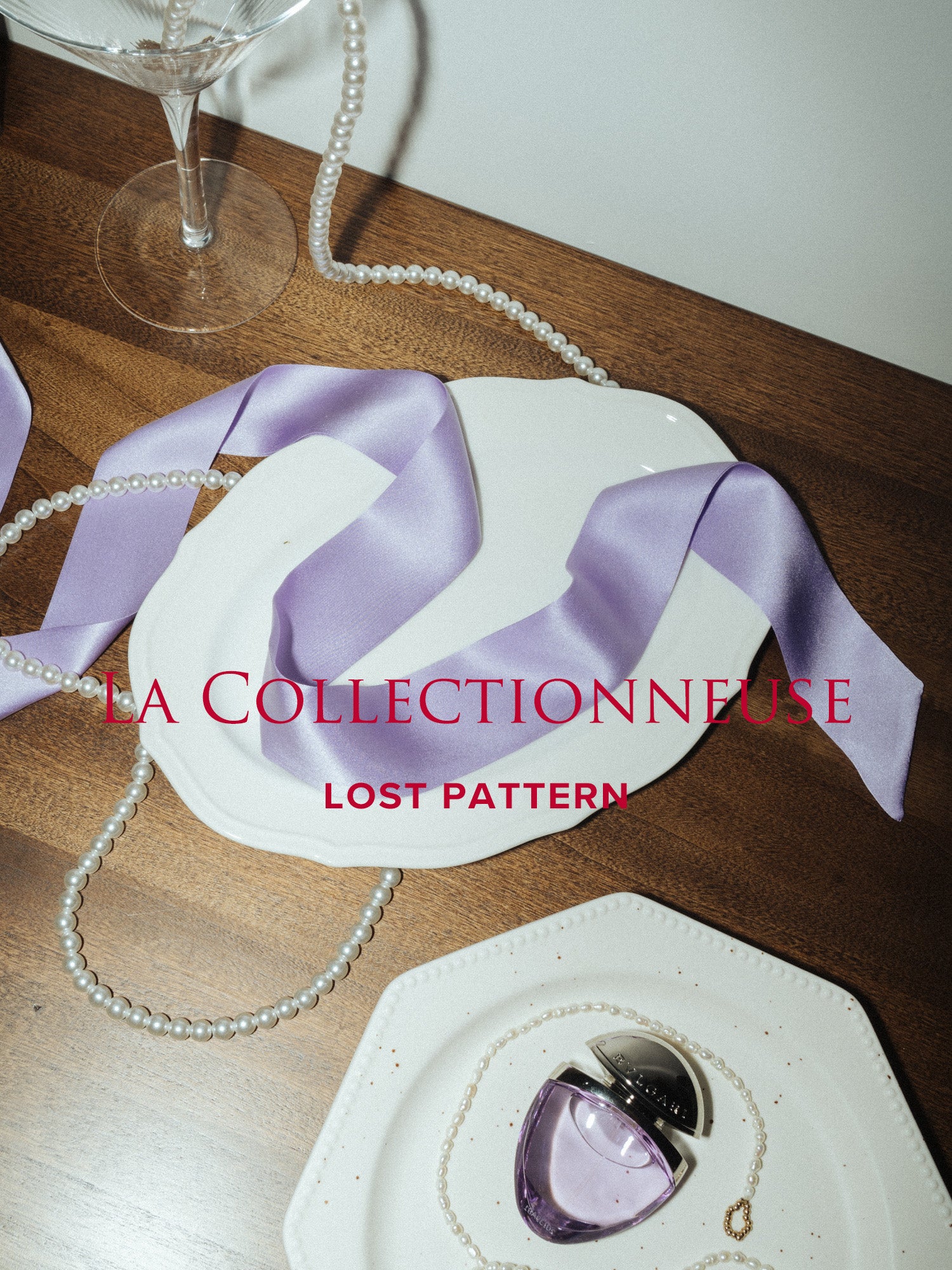 "La Collectionneuse" Silk Ribbon Scarf - Purple