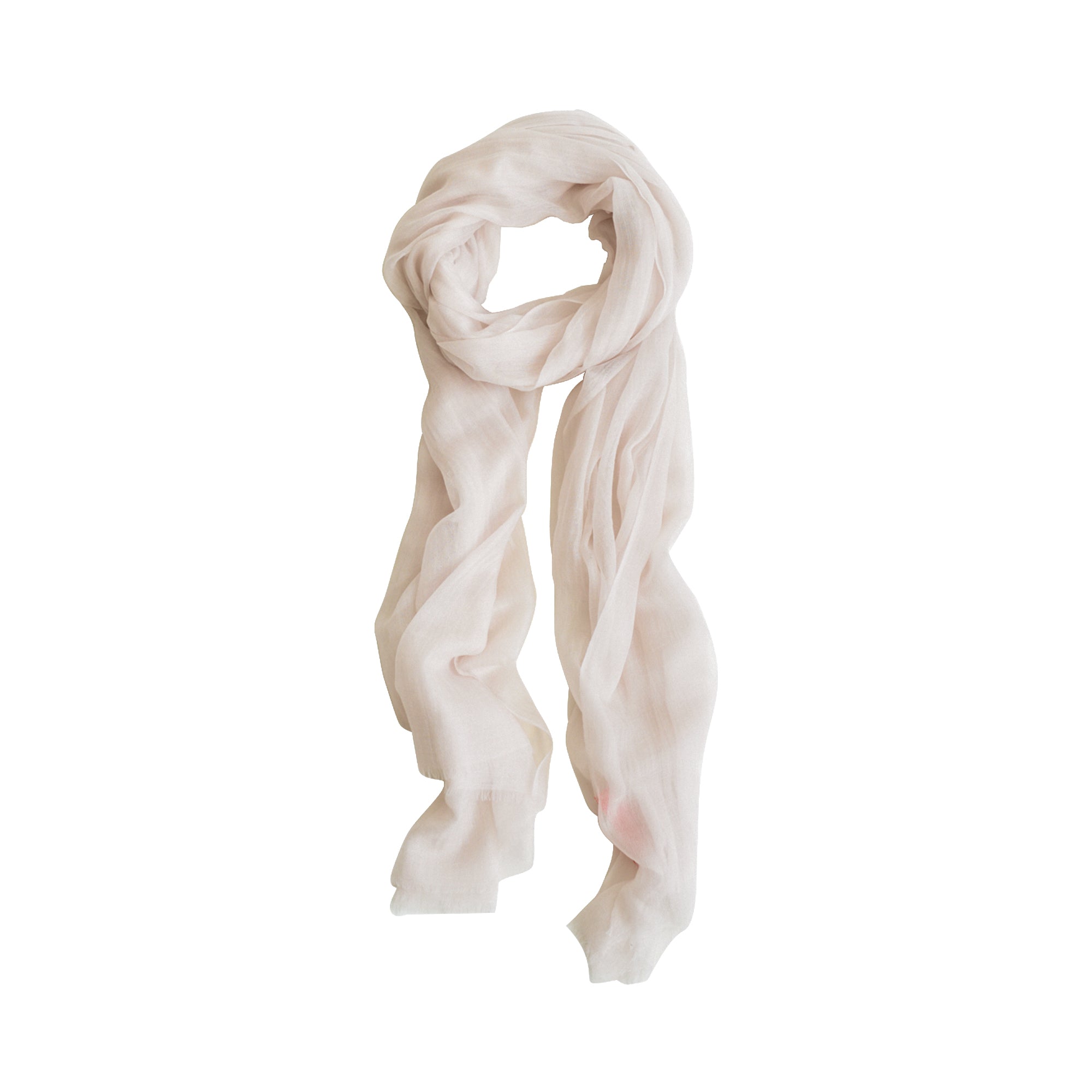 "Featherlight" Oversized Cashmere Scarf - Smokey White