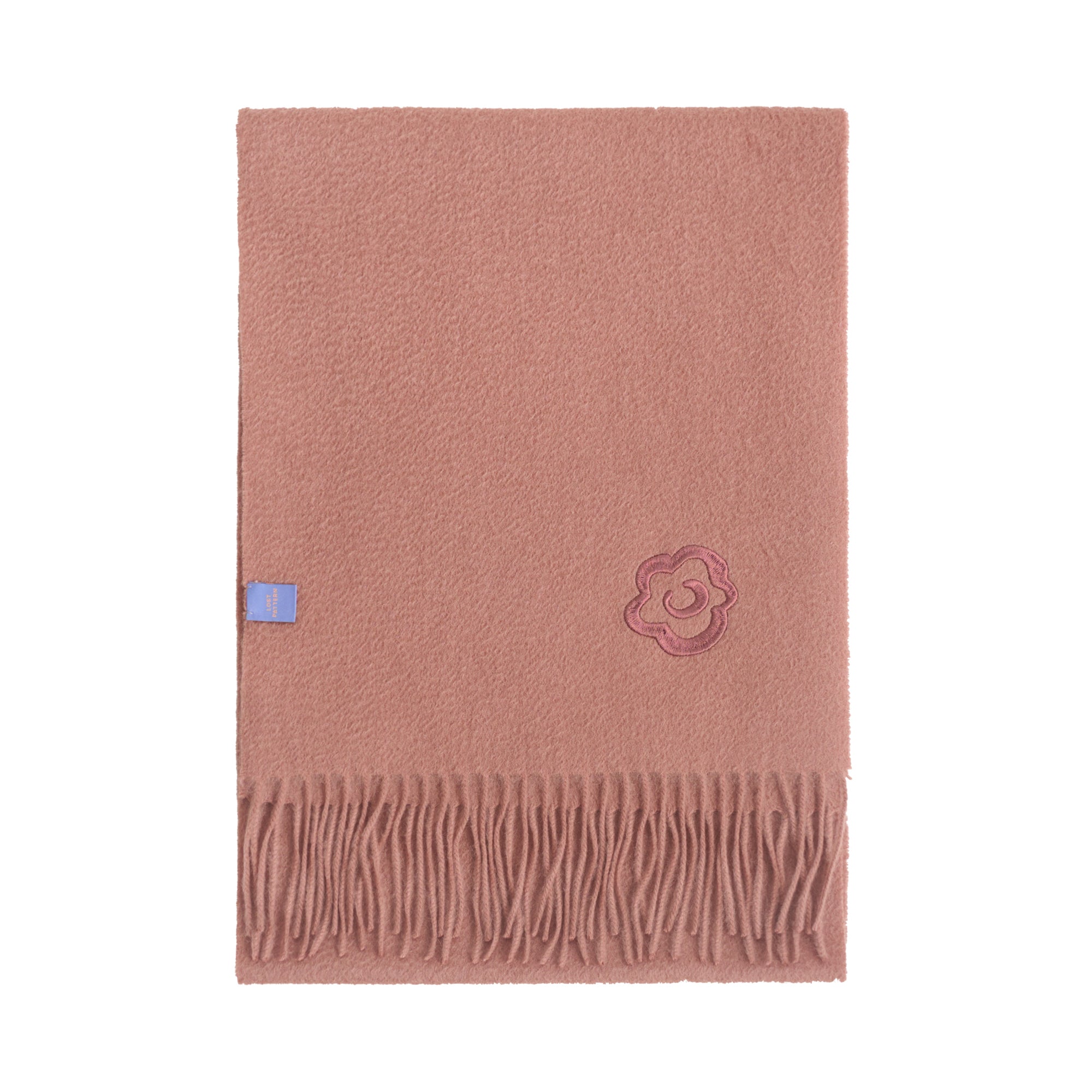 "Lost in Warmth" Classic Cashmere Scarf - Dusty Rose - Dusty Rose - LOST PATTERN Cashmere