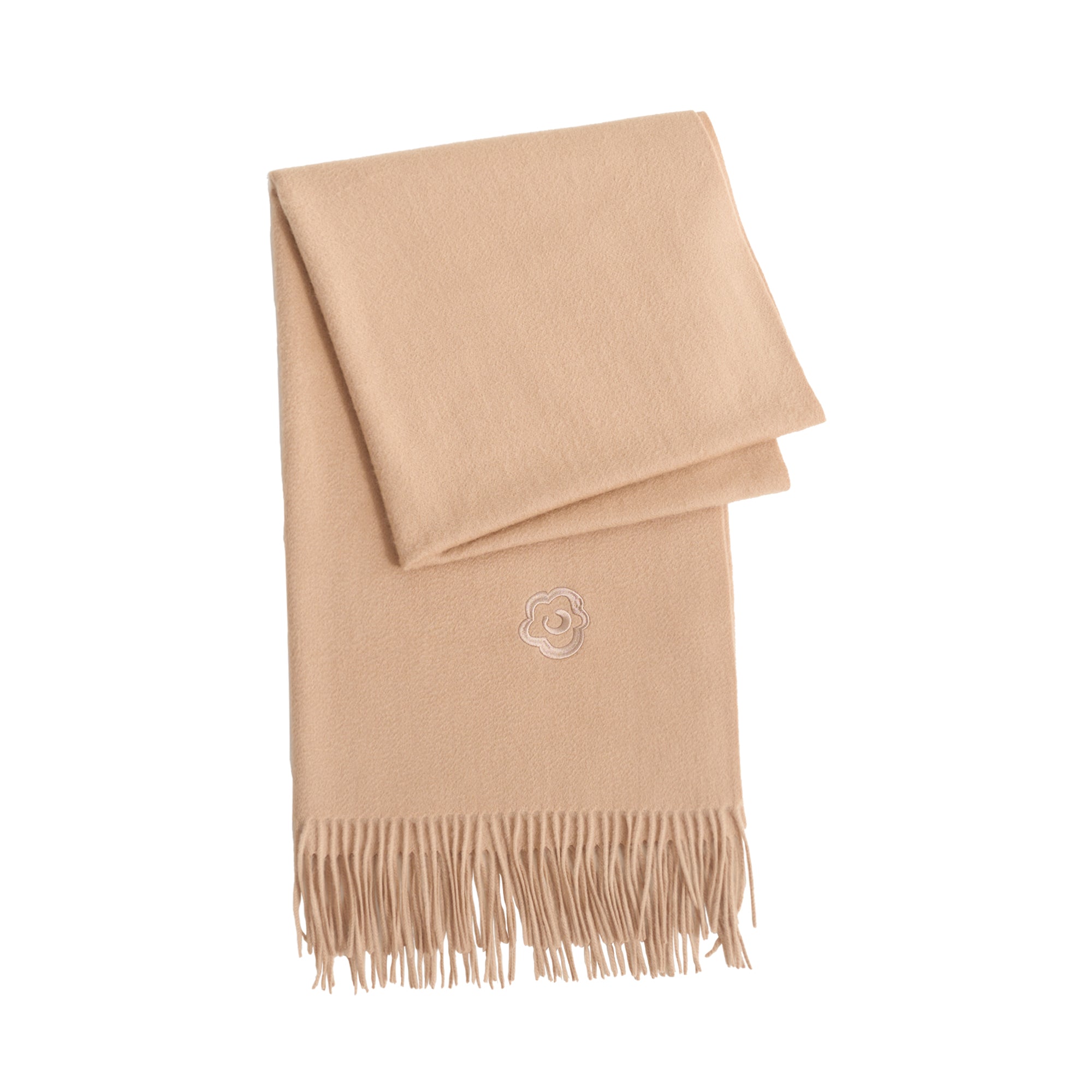 "The Big Shawl" Oversized Cashmere Wrap - Light Tan - Light Tan - LOST PATTERN Cashmere