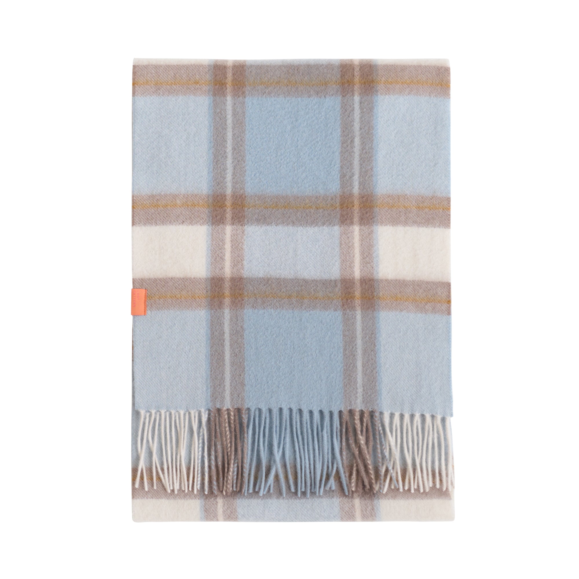 "Plaid" Cashmere Scarf - Blue - Blue - LOST PATTERN Cashmere