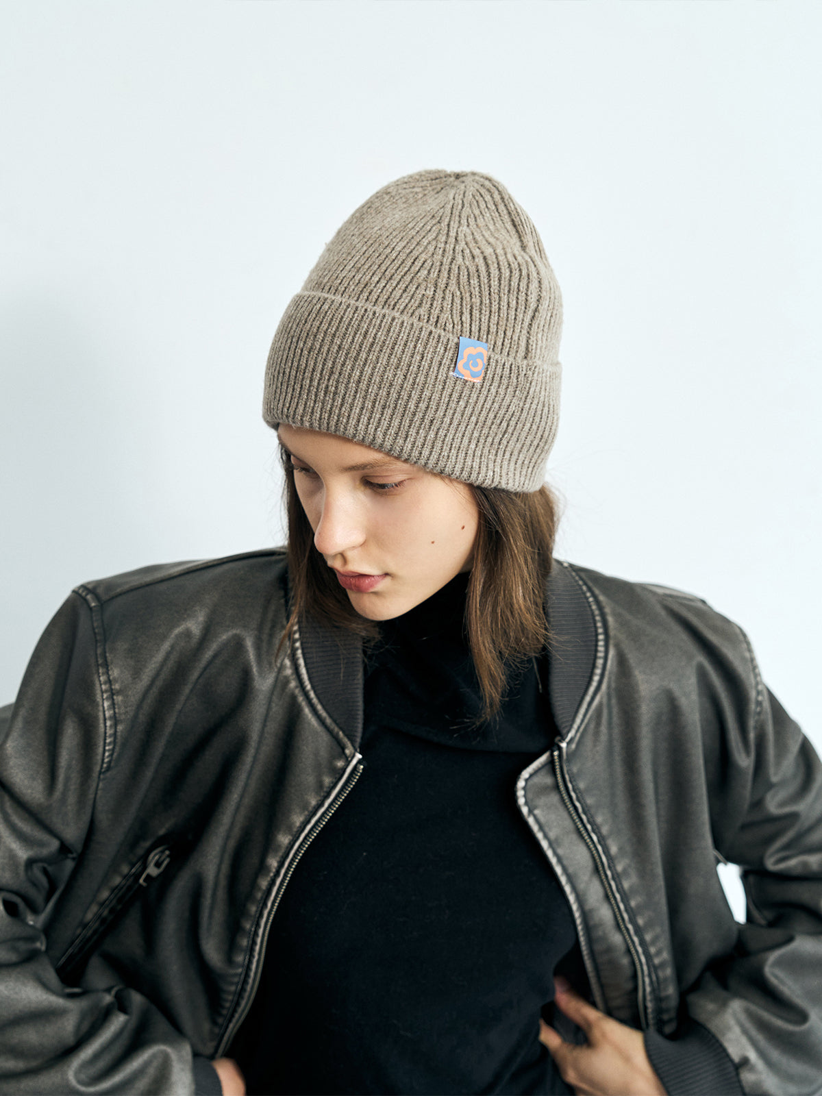 "Extra Fine Marino" Wool Knit Beanie Hat - Steel Grey - LOST PATTERN Cashmere