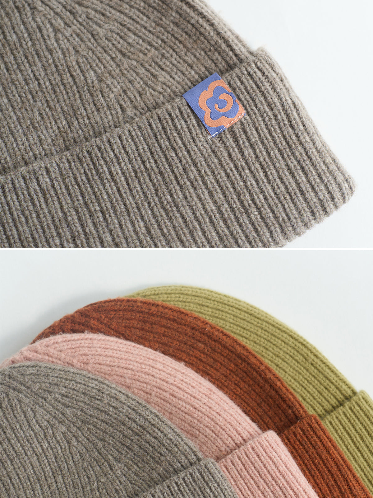 "Extra Fine Marino" Wool Knit Beanie Hat - Steel Grey - LOST PATTERN Cashmere