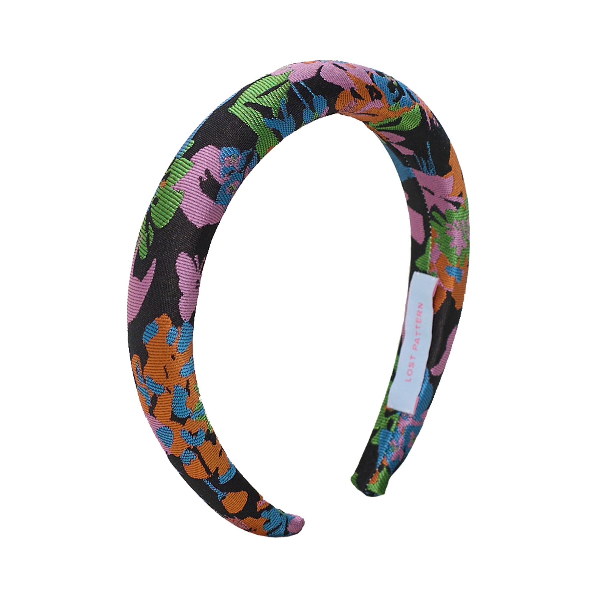 FRIDA x LOST PATTERN "Frida's Garden" Jacquard Hairband - Black - Black - LOST PATTERN Hair Accessories