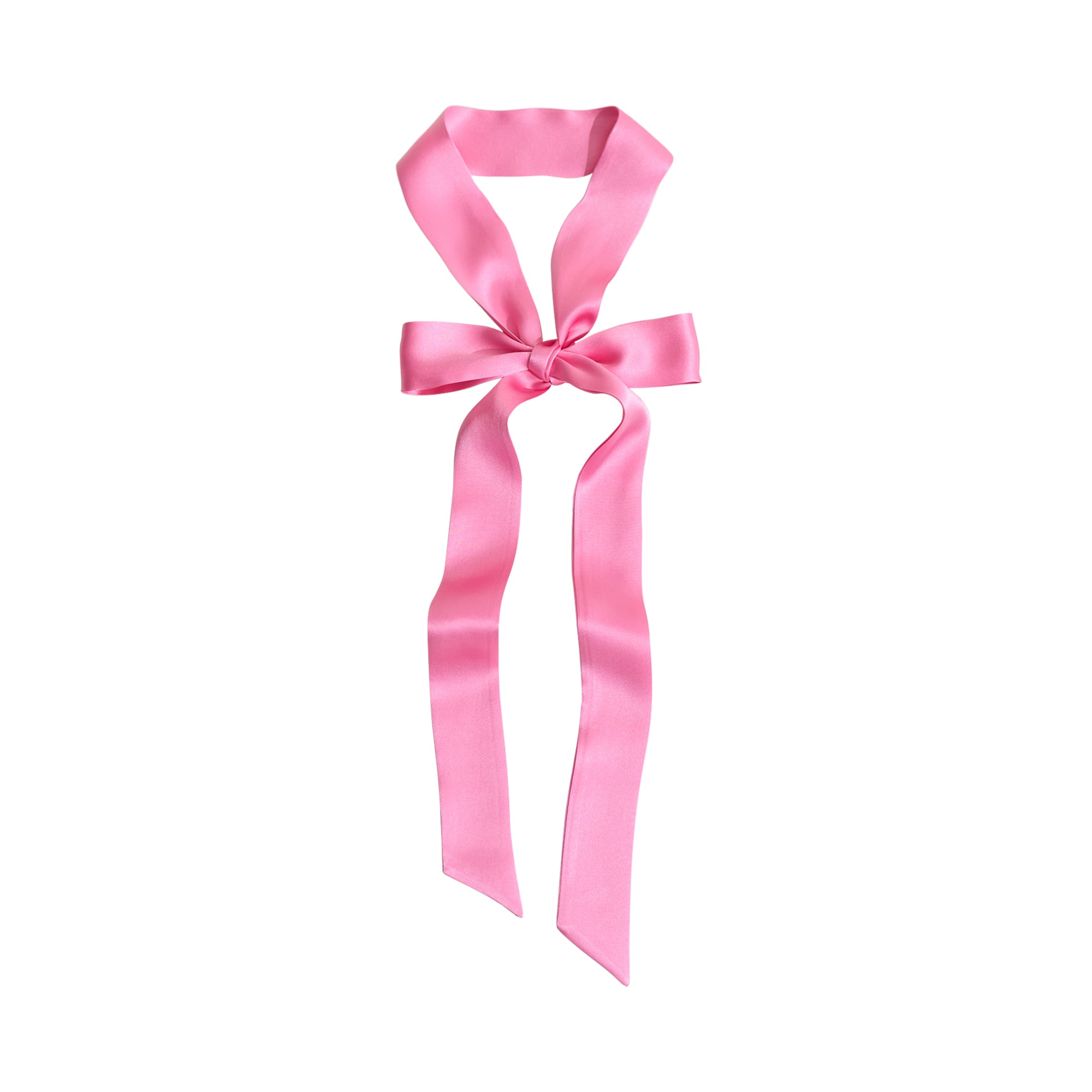 "La Collectionneuse" Silk Ribbon Scarf - Pink - Pink - LOST PATTERN Silk Skinny Scarf