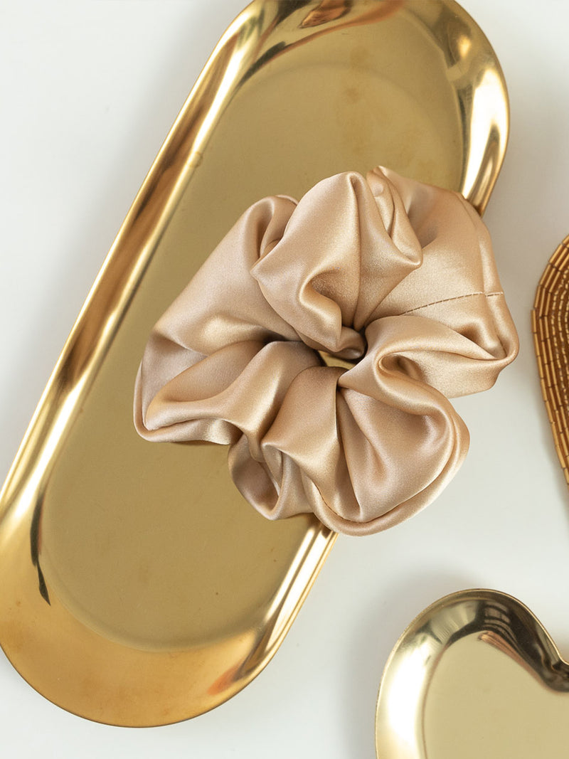 SCRUNCHIE WITH TIE CHAMPAGNE COAST