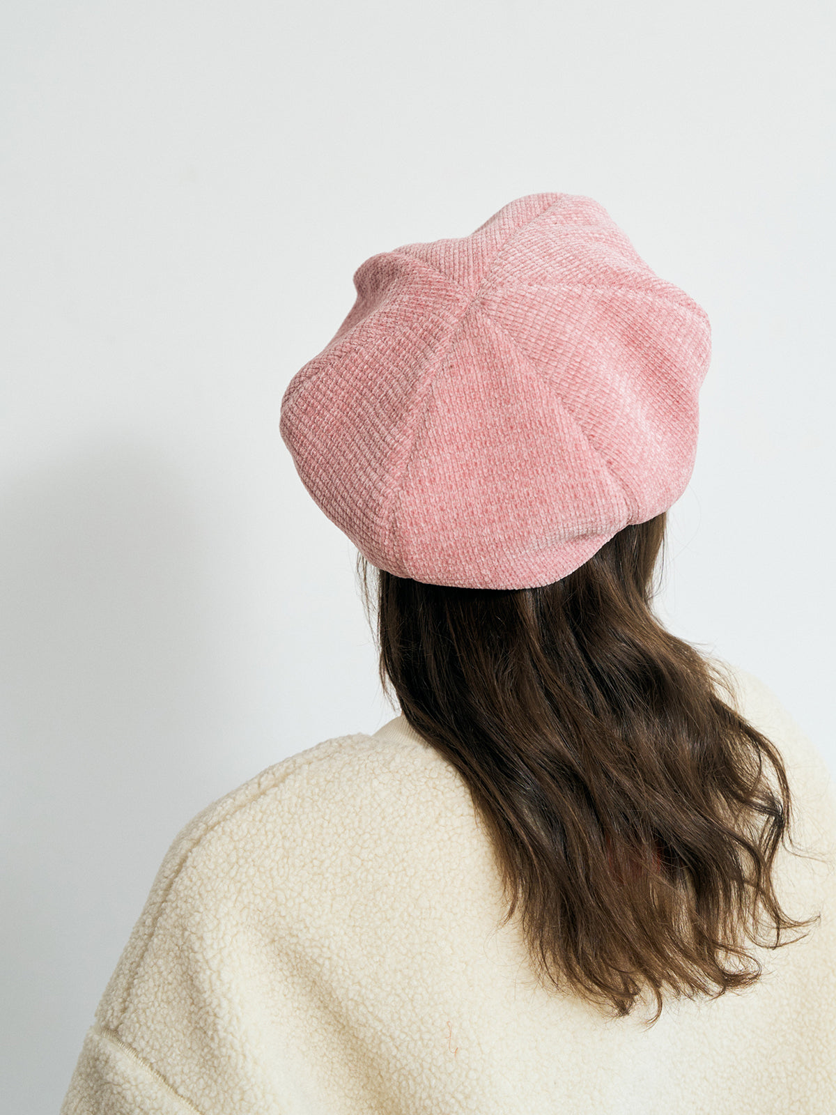 "Velvet Cloud" Beret Hat - Light Pink - LOST PATTERN Cashmere