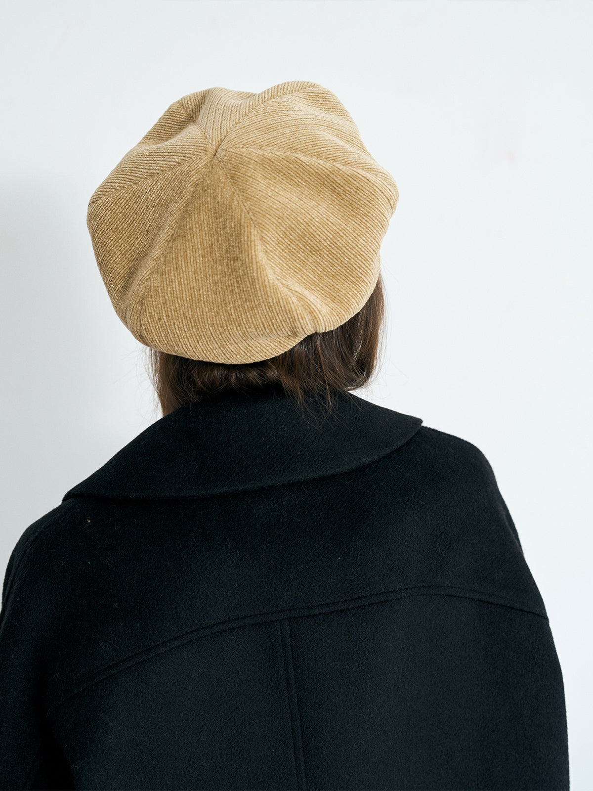 "Velvet Cloud" Beret Hat - Ecru - LOST PATTERN Cashmere