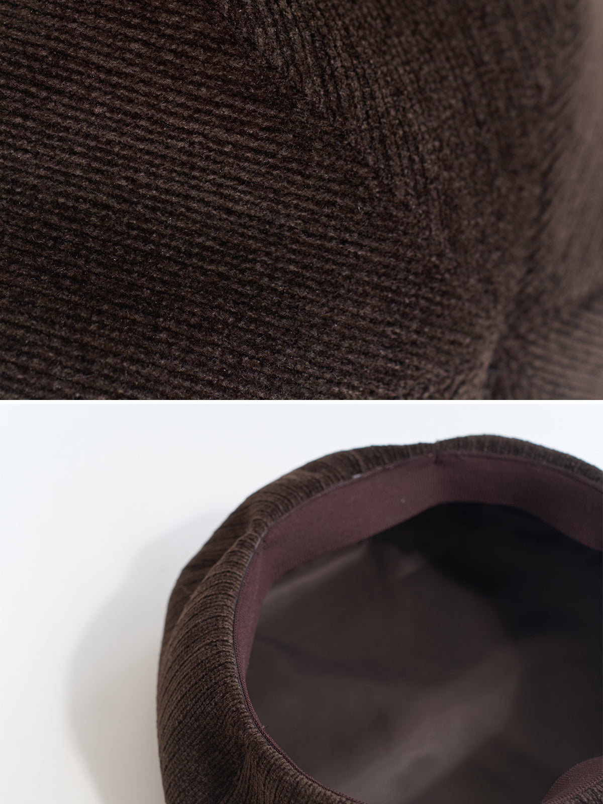 "Velvet Cloud" Beret Hat - Chocolate - LOST PATTERN Cashmere