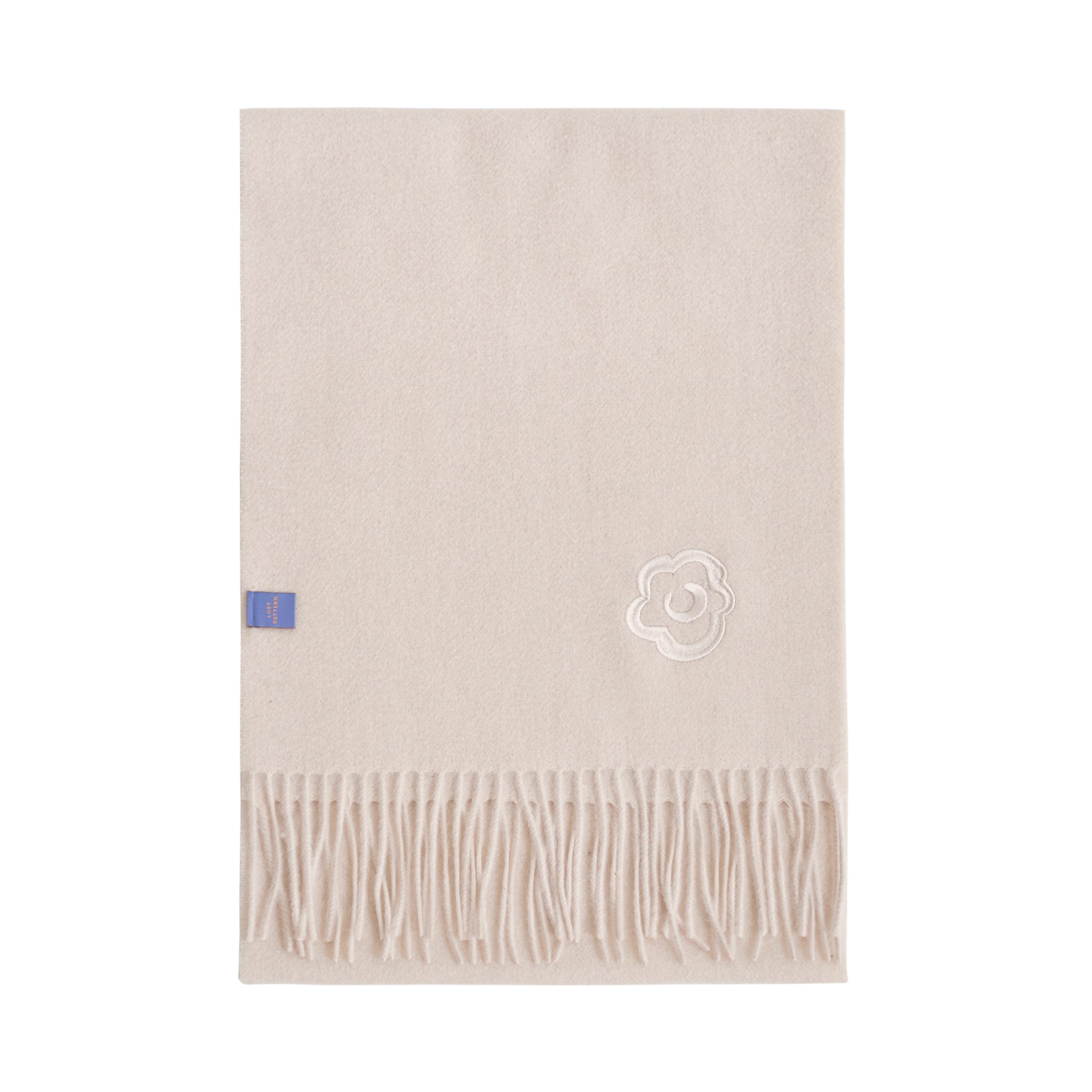 "Lost in Warmth" Classic Cashmere Scarf - Cream - Cream - LOST PATTERN Cashmere