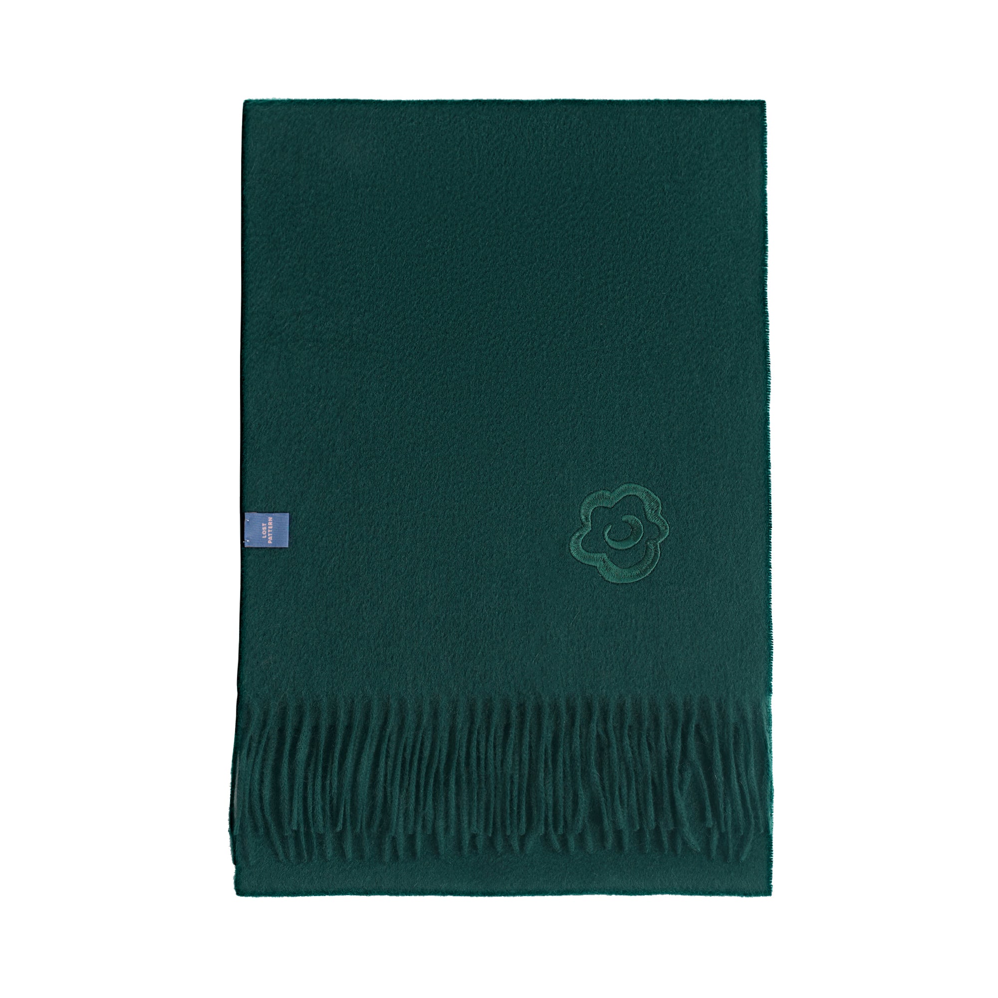 "Lost in Warmth" Classic Cashmere Scarf - Hunter Green - Hunter Green - LOST PATTERN Cashmere