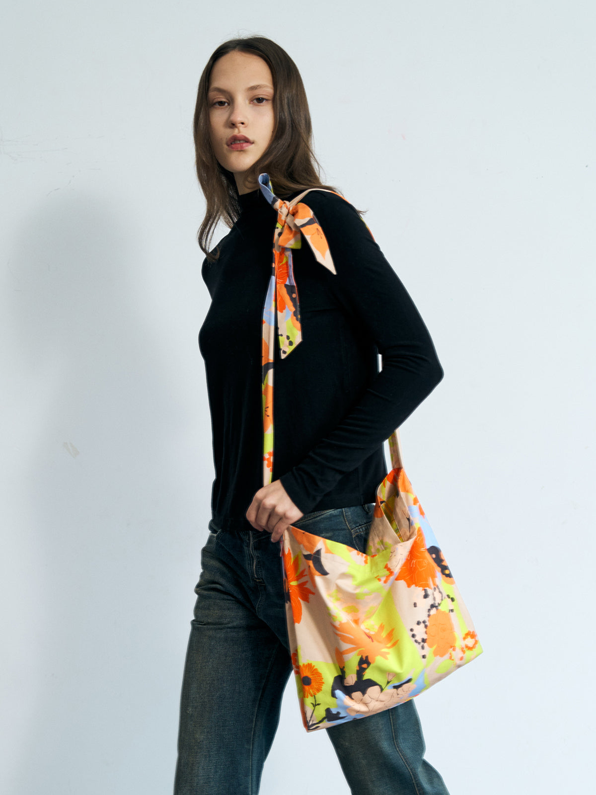 FRIDA x LOST PATTERN "Frida's Garden" Cotton Crossbody Bag - LOST PATTERN Tote Bag