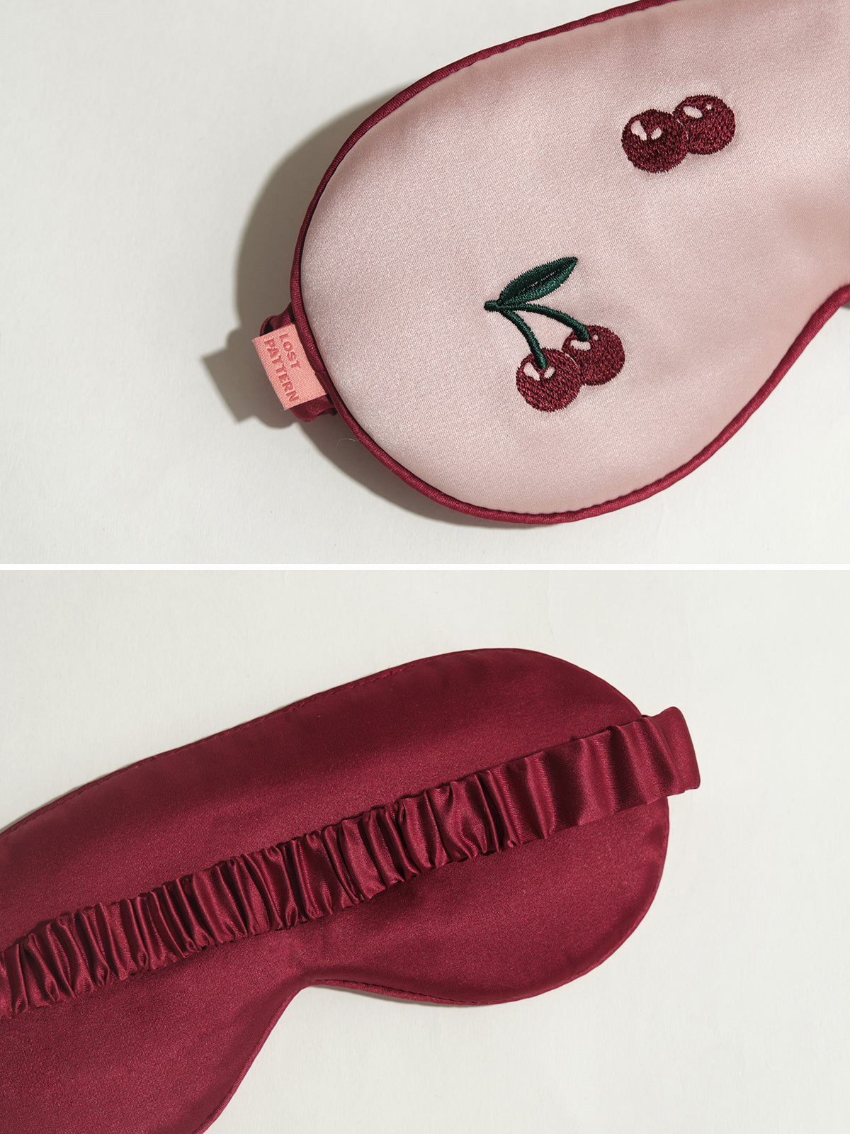 "Lost Cherries" Silk Sleep Eye Mask - LOST PATTERN Eye Masks