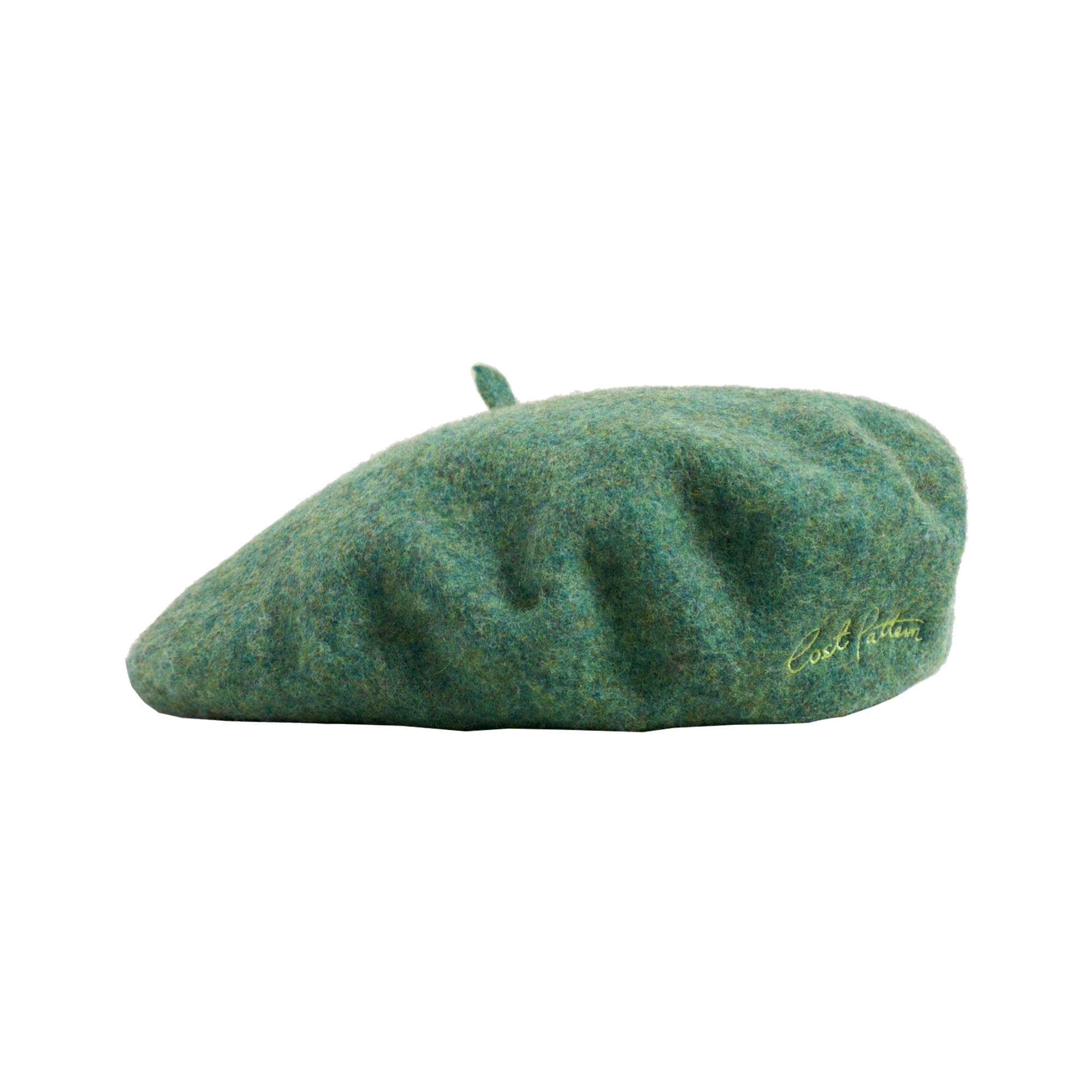 "Bon Chic" Wool Beret - Moss Green