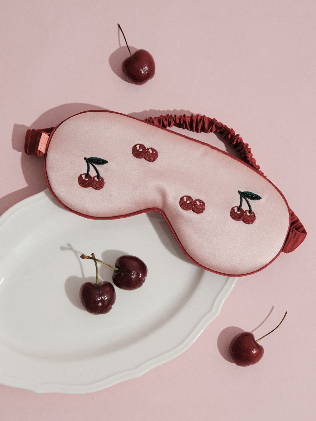 "Lost Cherries" Silk Sleep Eye Mask - LOST PATTERN Eye Masks