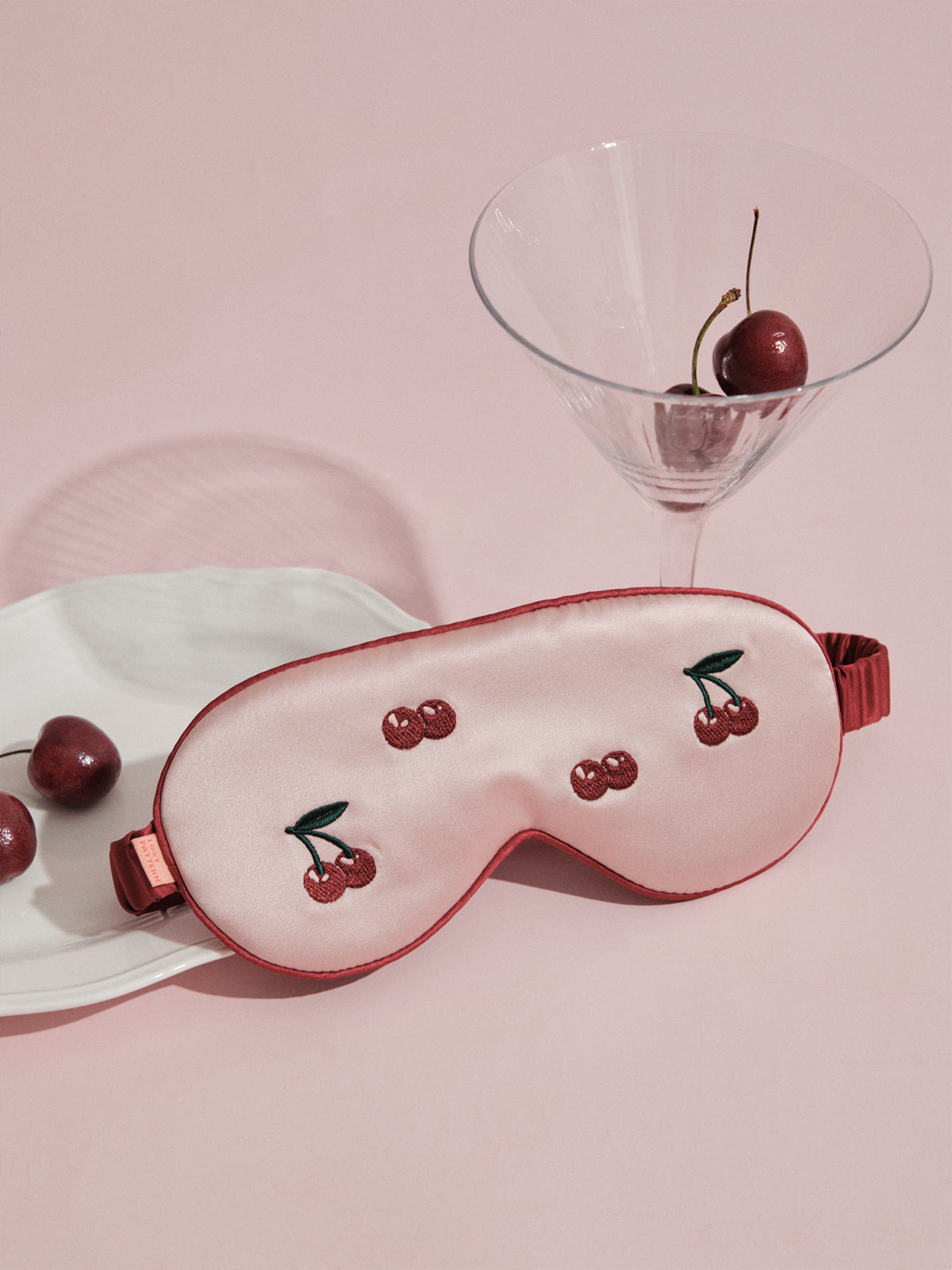 "Lost Cherries" Silk Sleep Eye Mask - LOST PATTERN Eye Masks