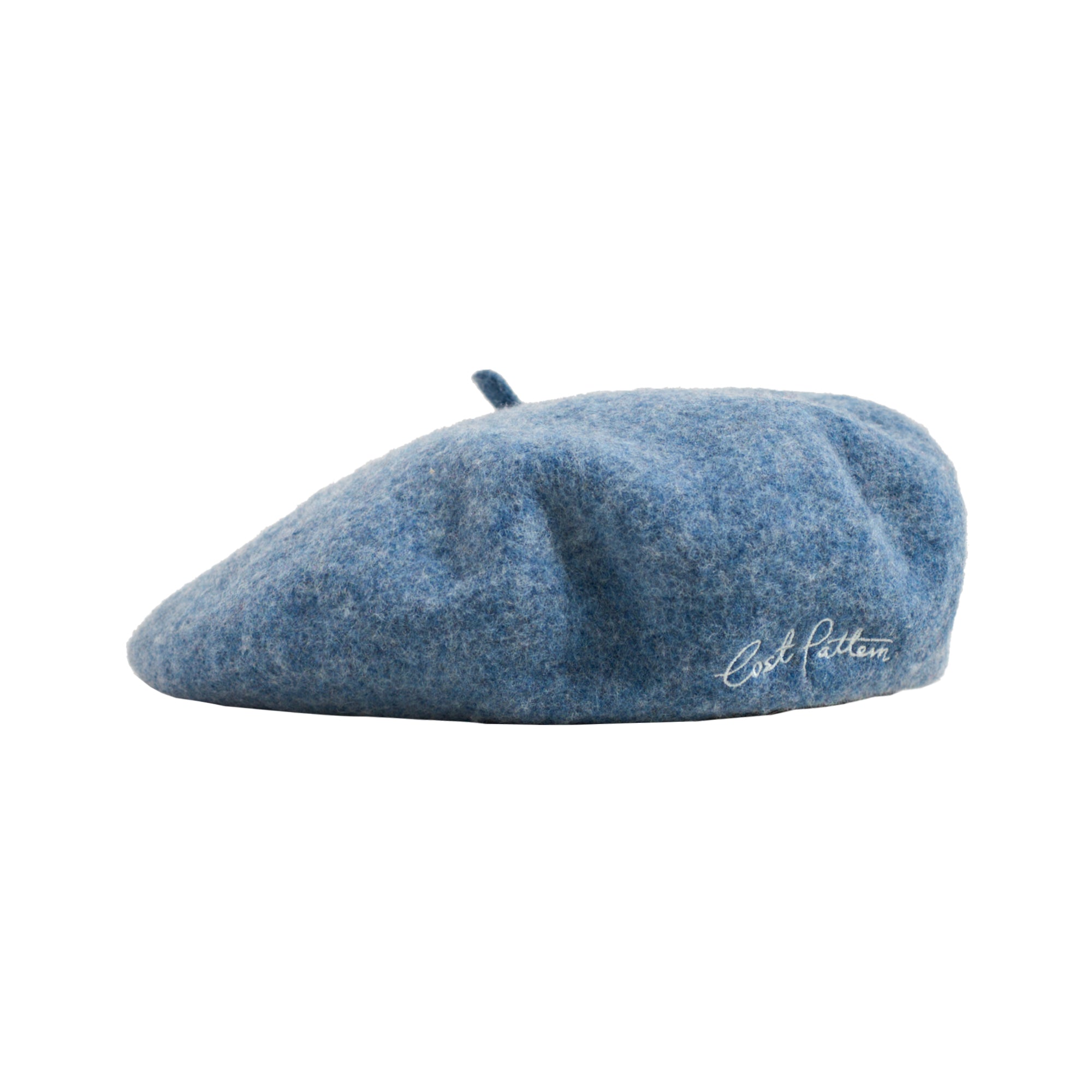 "Bon Chic" Wool Beret - Dusty Blue