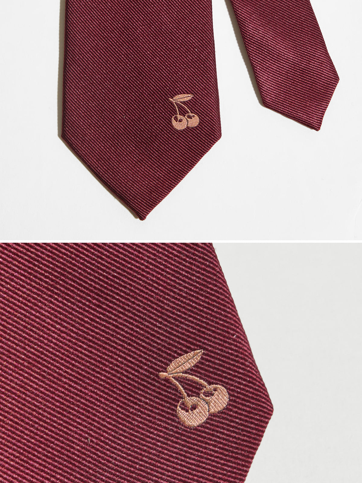 "Lost Cherries" Silk Tie - Red - LOST PATTERN Tie