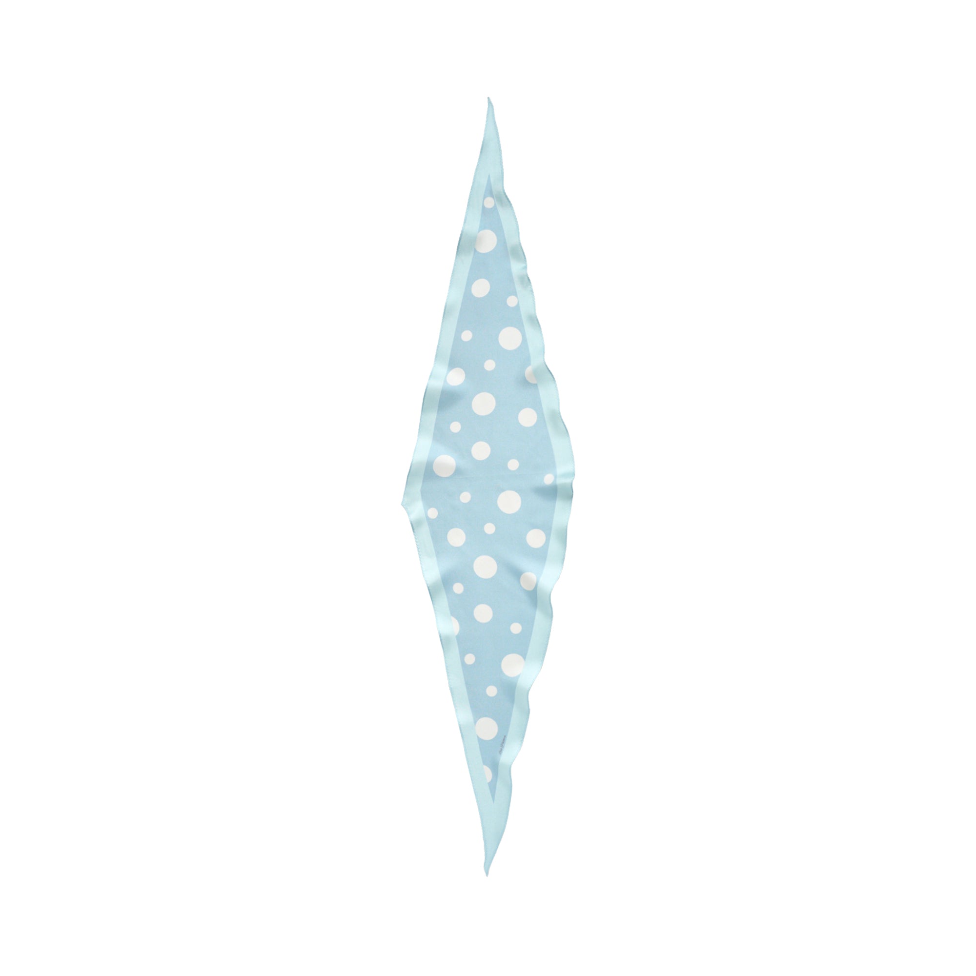 "Retro Polka" Silk Diamond Neckerchief - Baby Blue