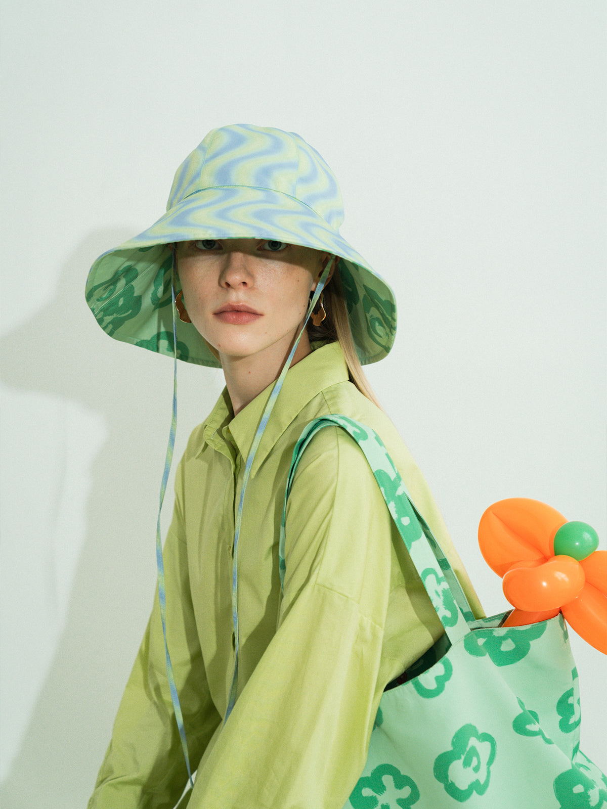 "Day Dream" Reversible Sun Hat - Green - LOST PATTERN Hats