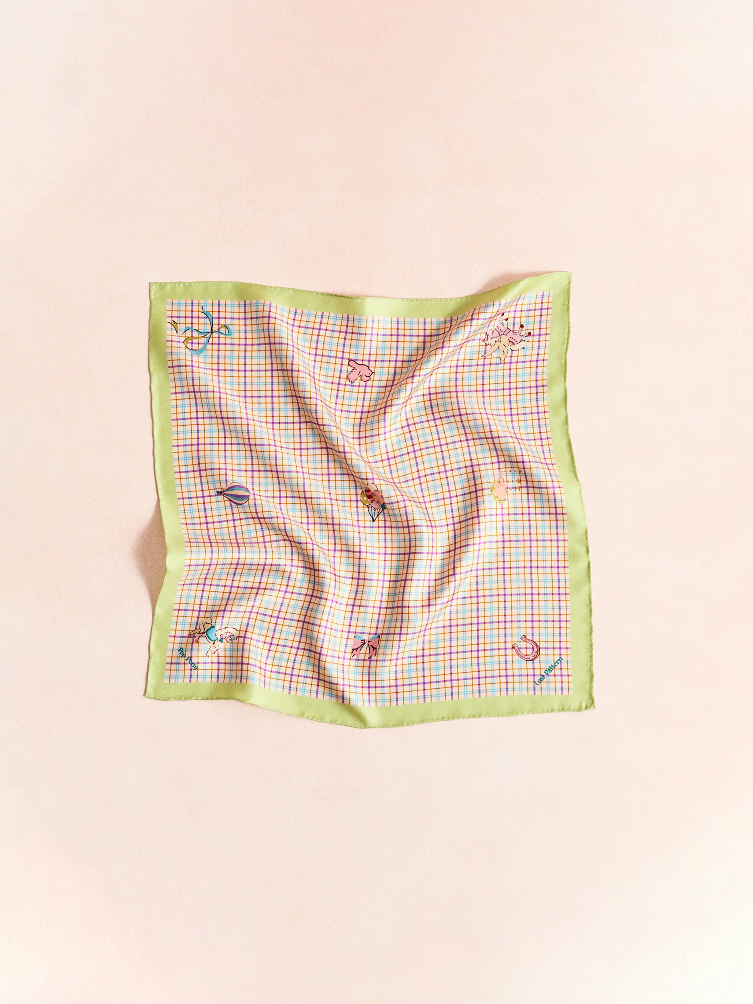 "Pop Pony" Silk Bandana - Yellow