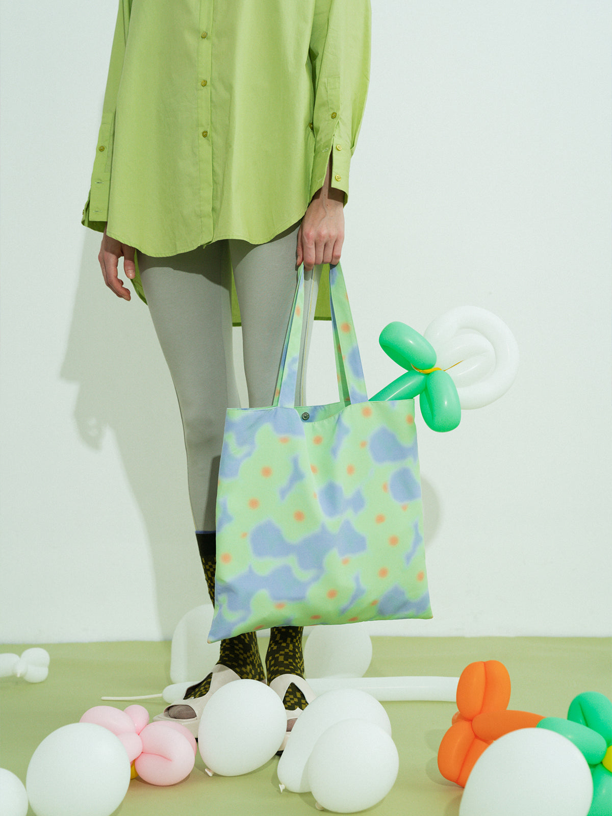 "Day Dream" Tote Bag - Aqua Green - LOST PATTERN Tote Bag