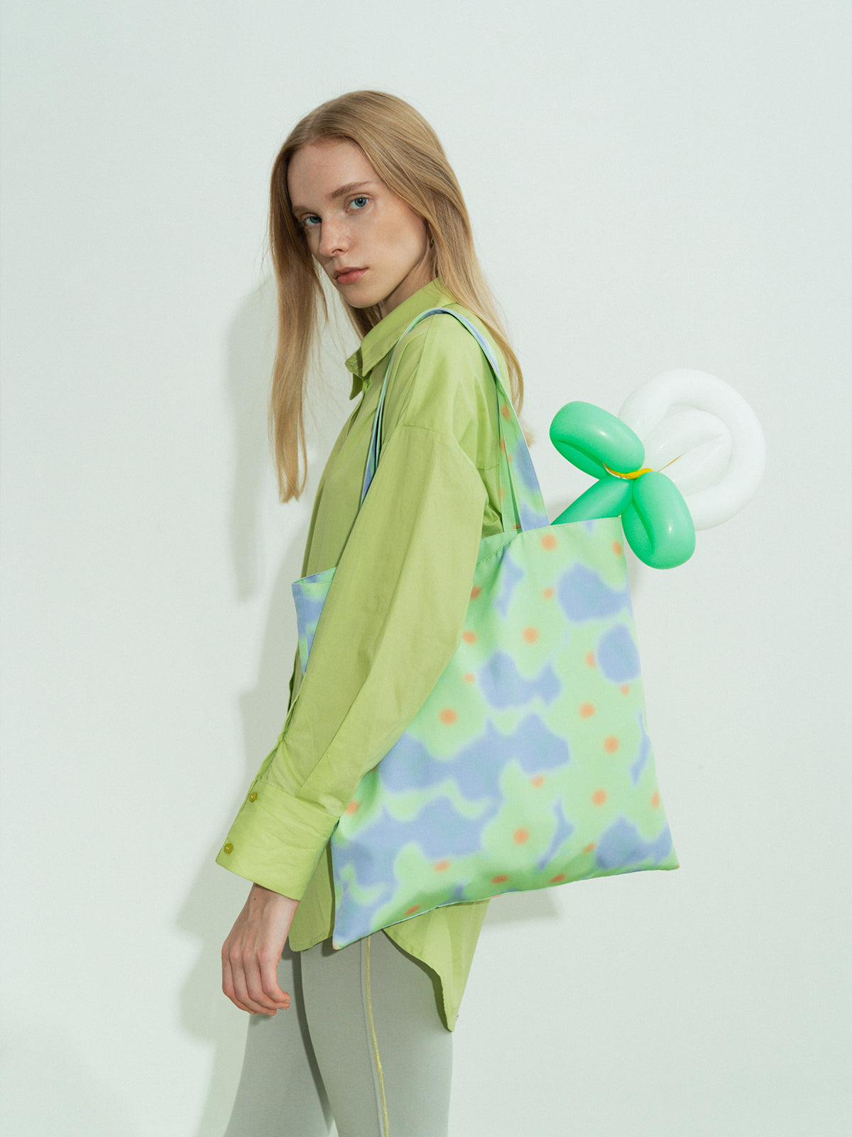 "Day Dream" Tote Bag - Aqua Green - LOST PATTERN Tote Bag