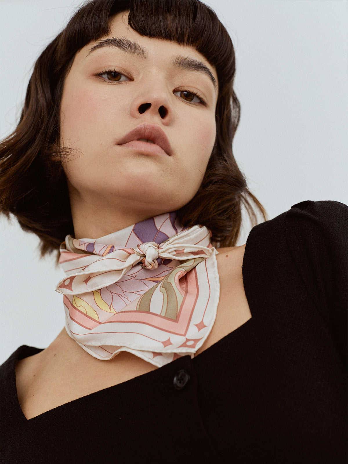 "The Dreamer" Bandana Silk Scarf - LOST PATTERN Silk Square Scarf