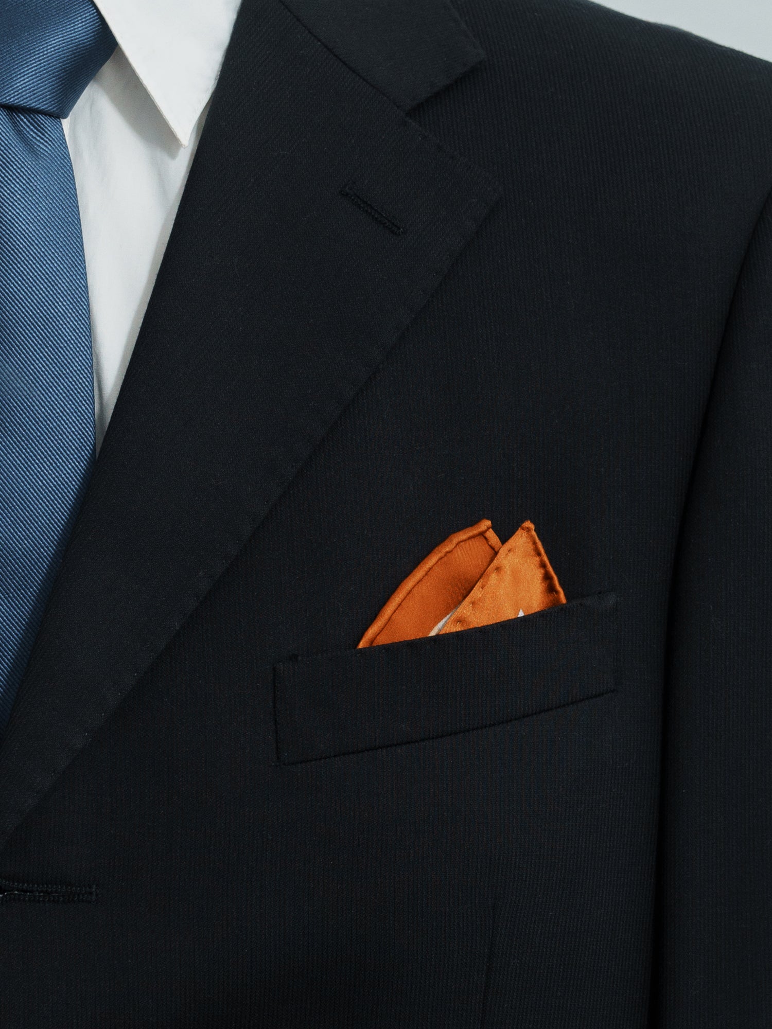 "Modular" Silk Pocket Square - Orange - LOST PATTERN Silk Pocket Square