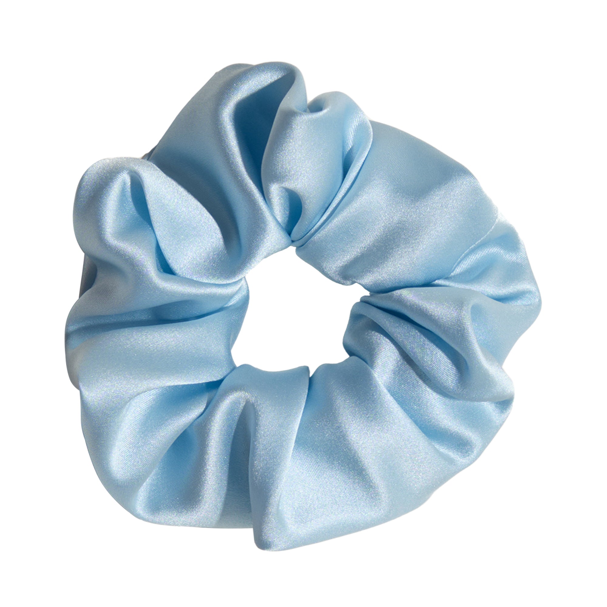 "Silken Hair" Silk Scrunchie Hair Tie - Sky Blue