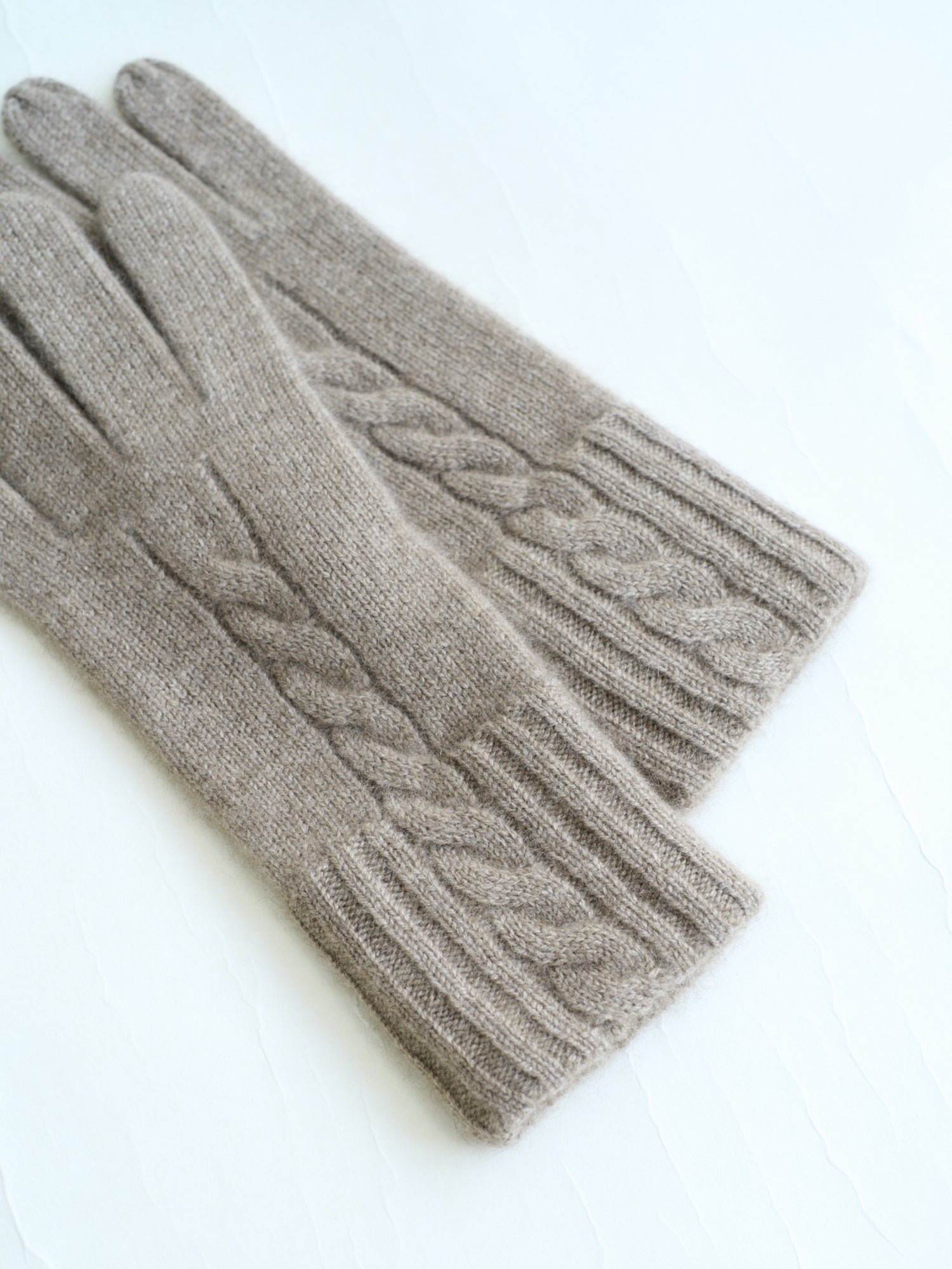 "Warmth Whisper" Cashmere Gloves - Oatmeal