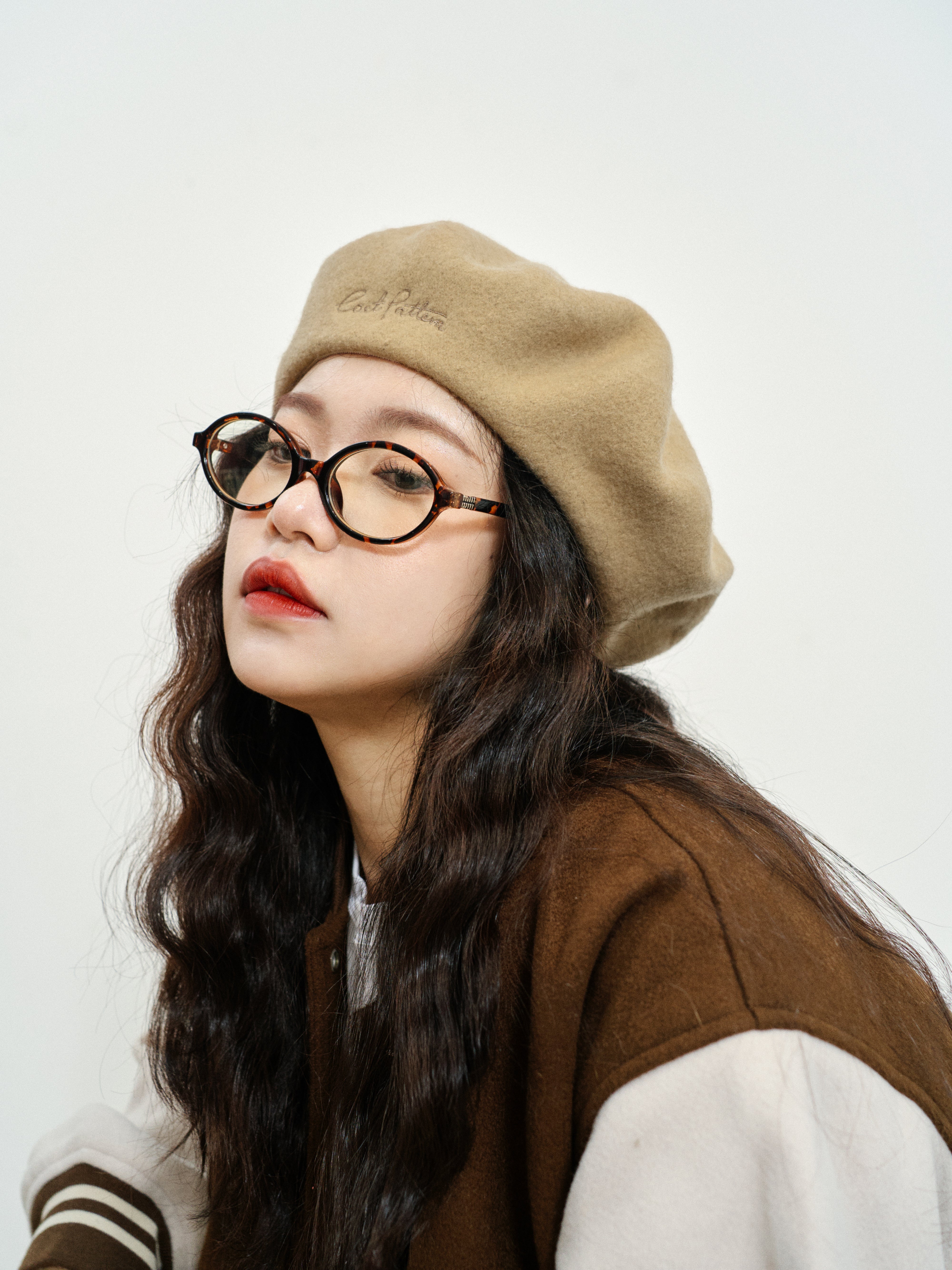 "Bon Chic" Wool Beret - Light Camel