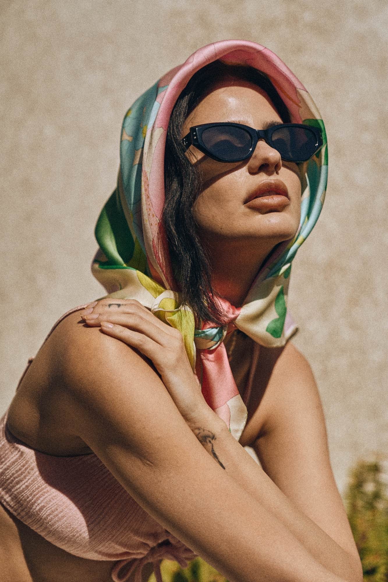 Red Bandana Awaytr 35 Large Square Satin 3pcs Satin Hair