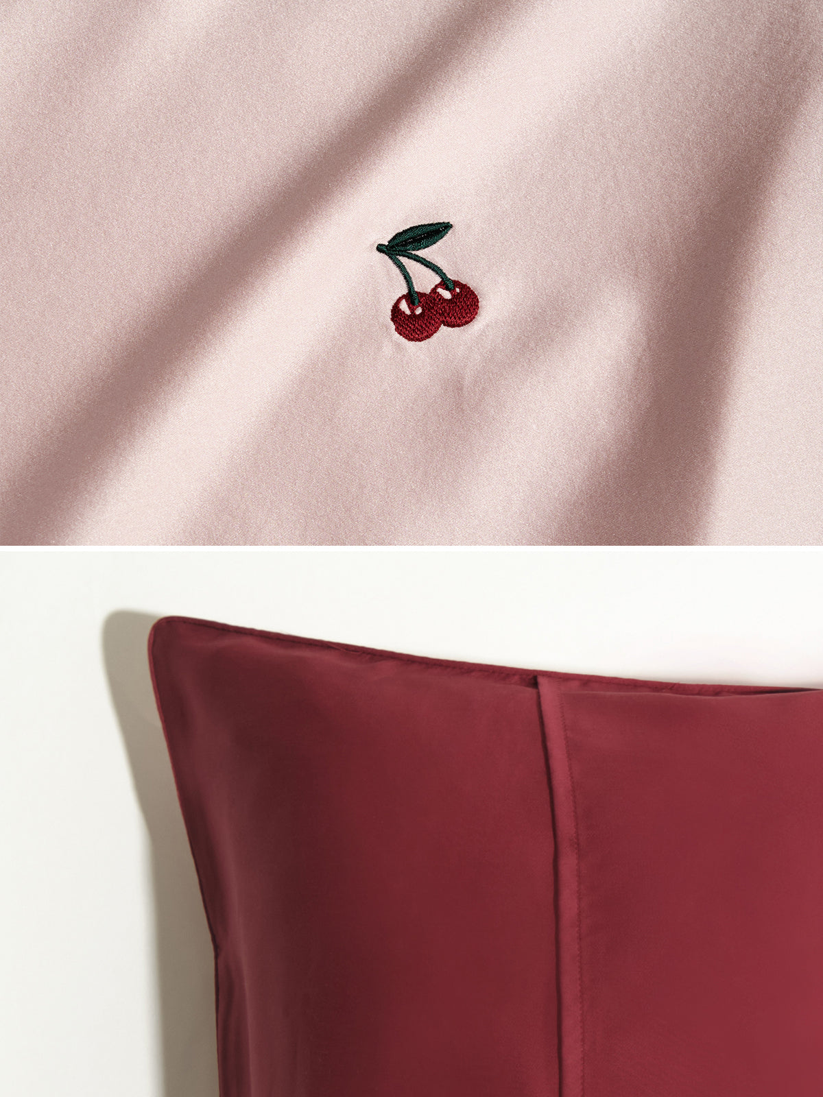 "Lost Cherries" Silk Pillowcase - LOST PATTERN Pillowcase