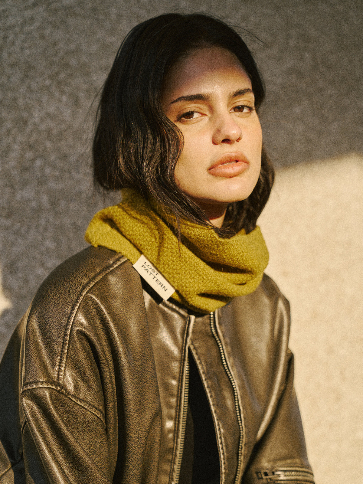 "L'Embrace" Snood Neck Warmer - Mustard Yellow - Mustard Yellow Info - LOST PATTERN Cashmere