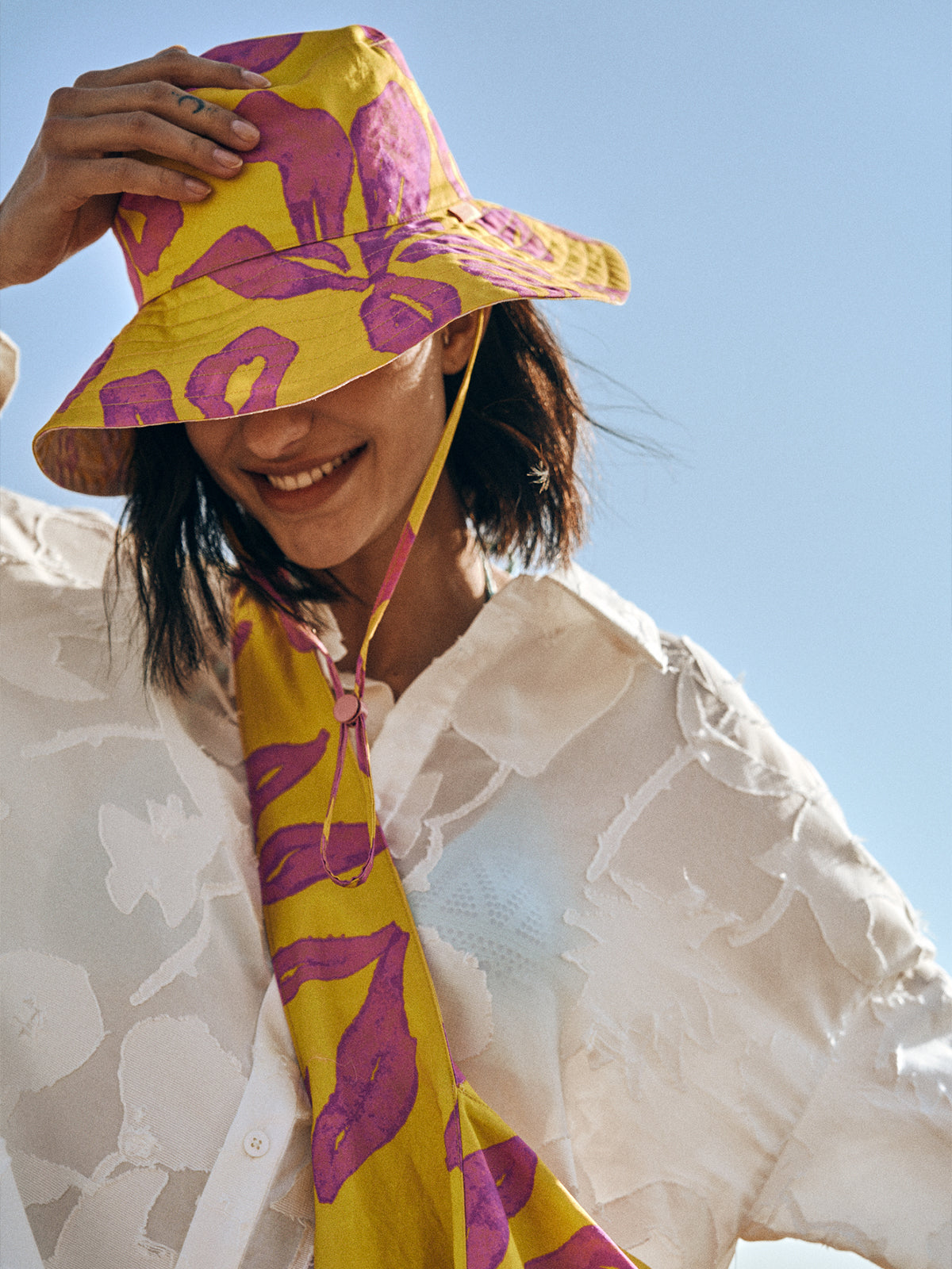 “Tropical Bliss” Reversible Sun Hat - Golden Hour