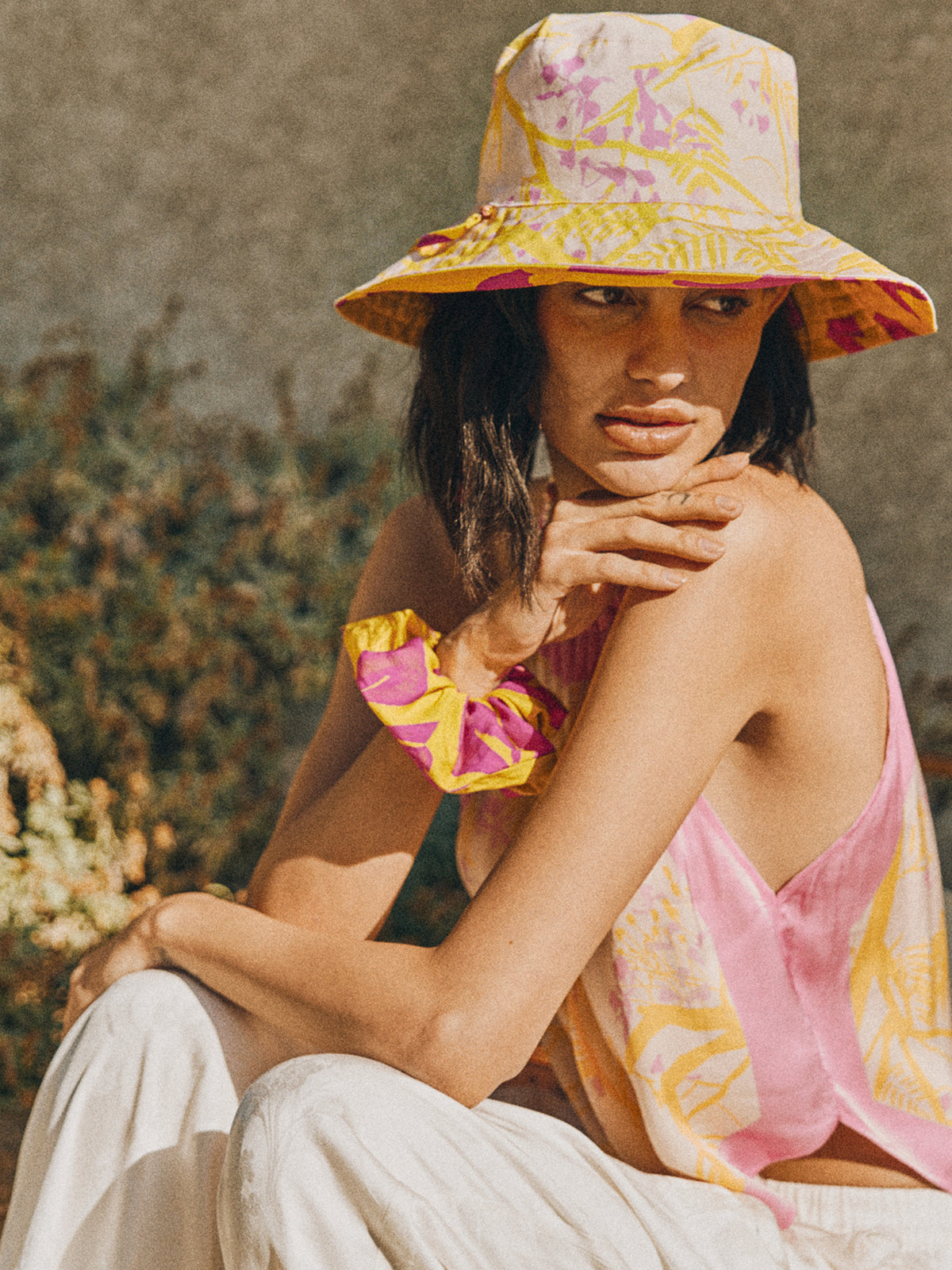 “Tropical Bliss” Reversible Sun Hat - Golden Hour