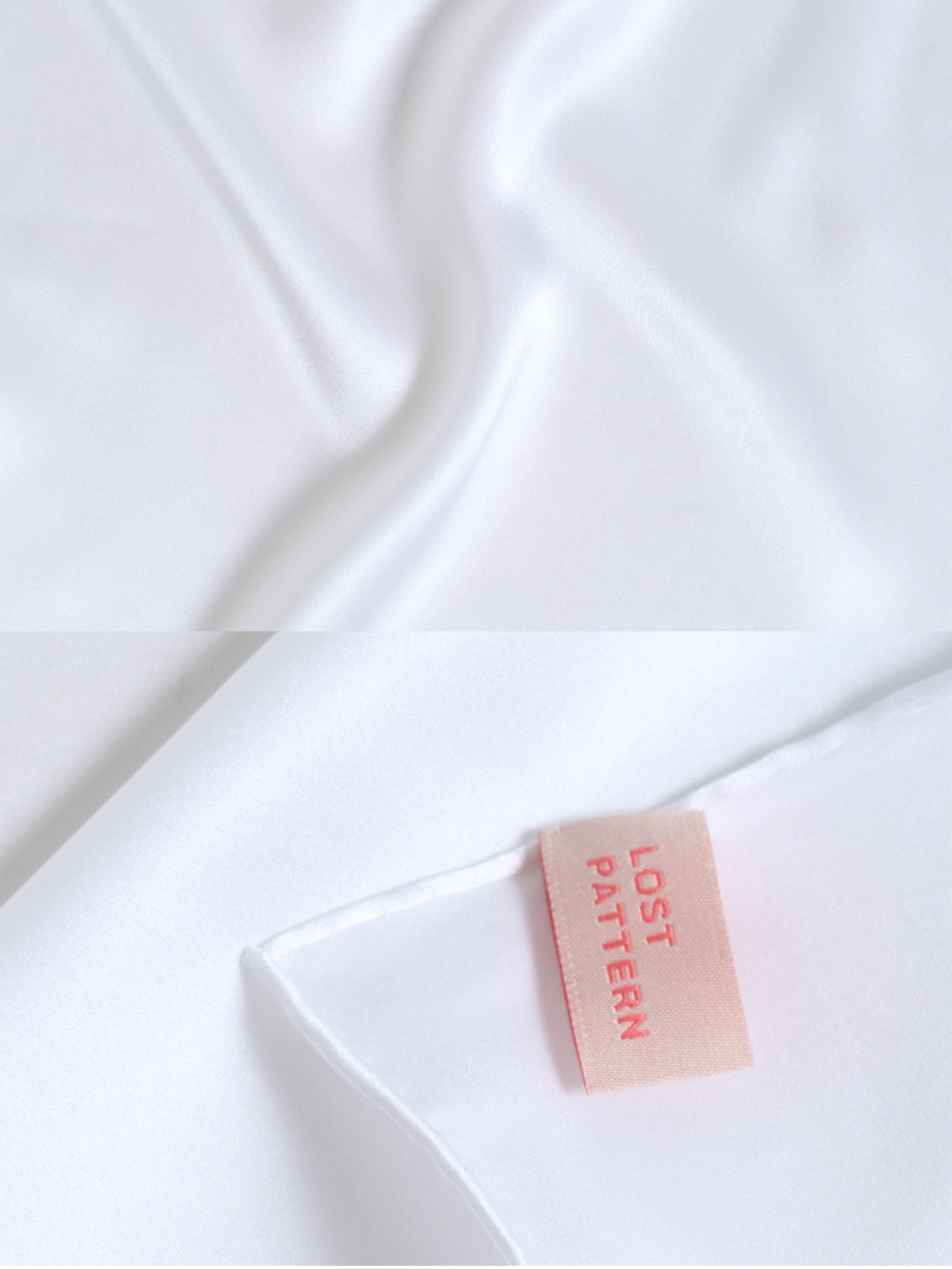 "Dapper Fold" Silk Pocket Square - White