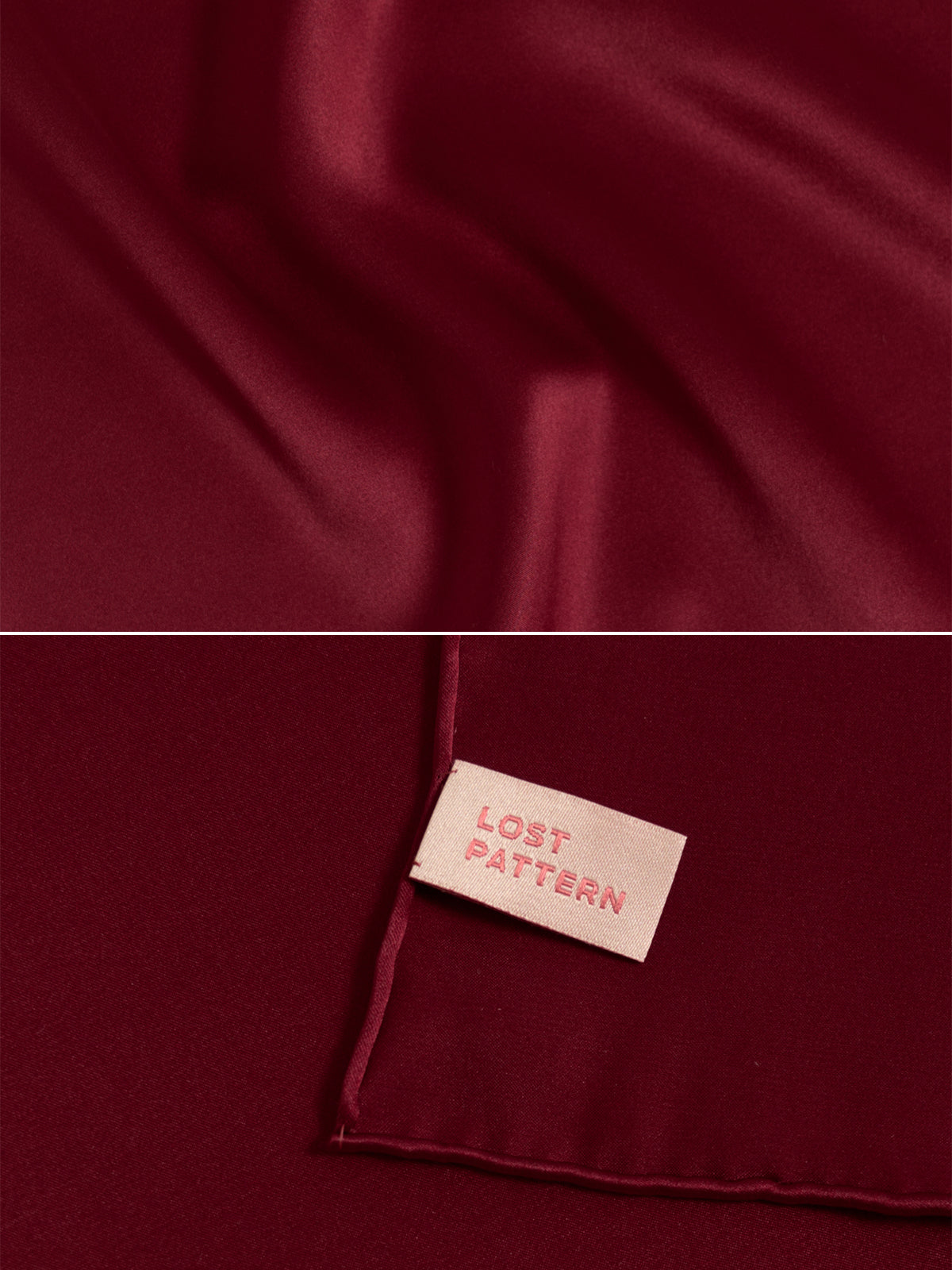 "Dapper Fold" Silk Pocket Square - Bordeaux Red