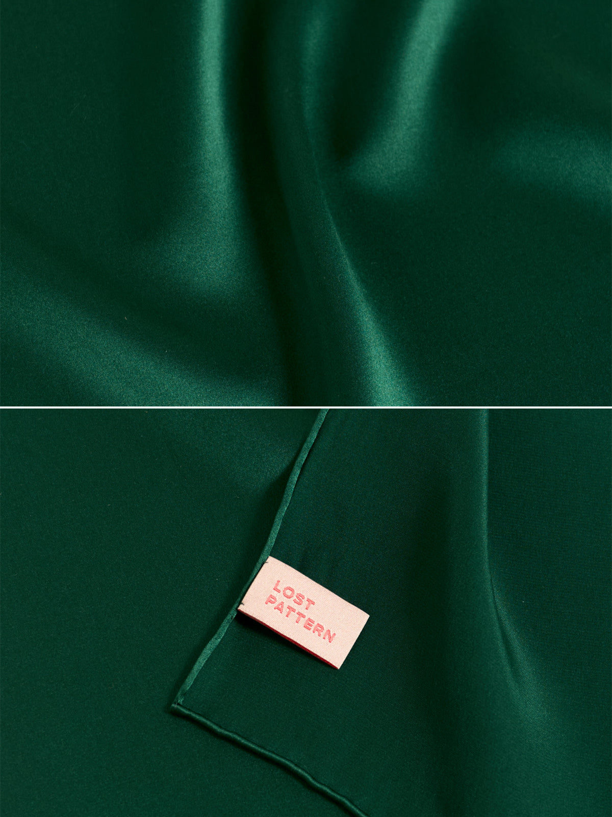 "Dapper Fold" Silk Pocket Square - Deep Green