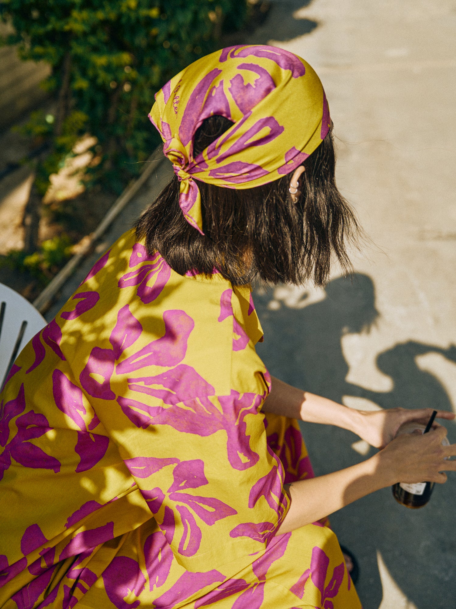 “Tropical Bliss” Oversized Shirt - Golden Hour