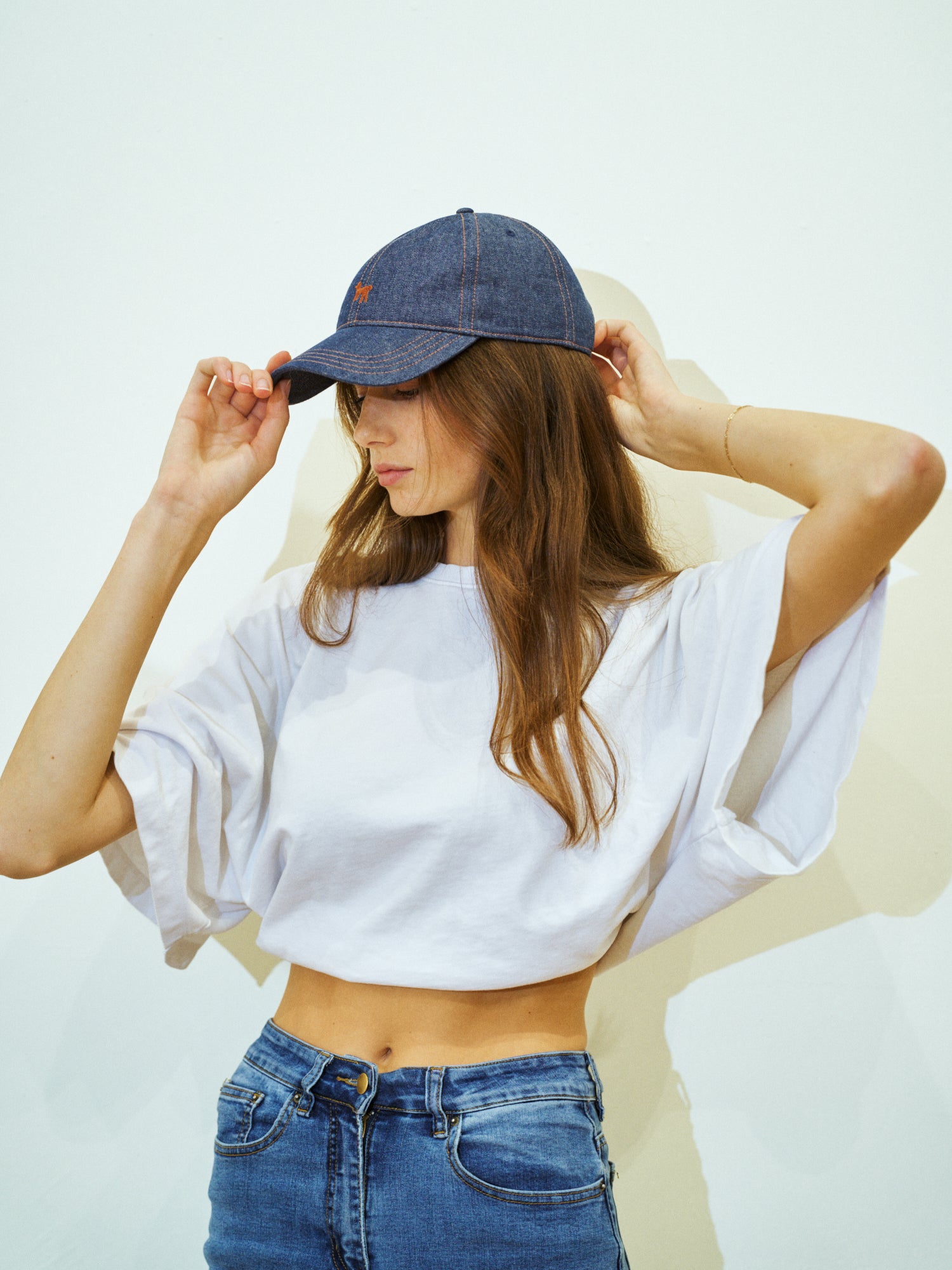 "Pan Pan" Vintage Denim Baseball Cap