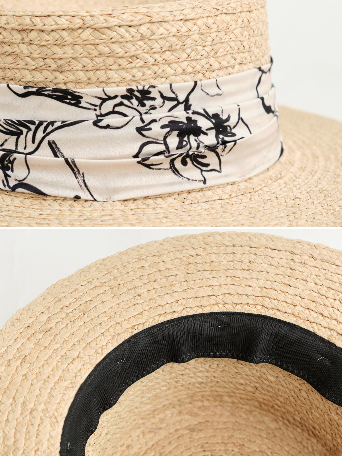 "La Isla" Straw Hat with Ribbon Band - Cream - LOST PATTERN Hats