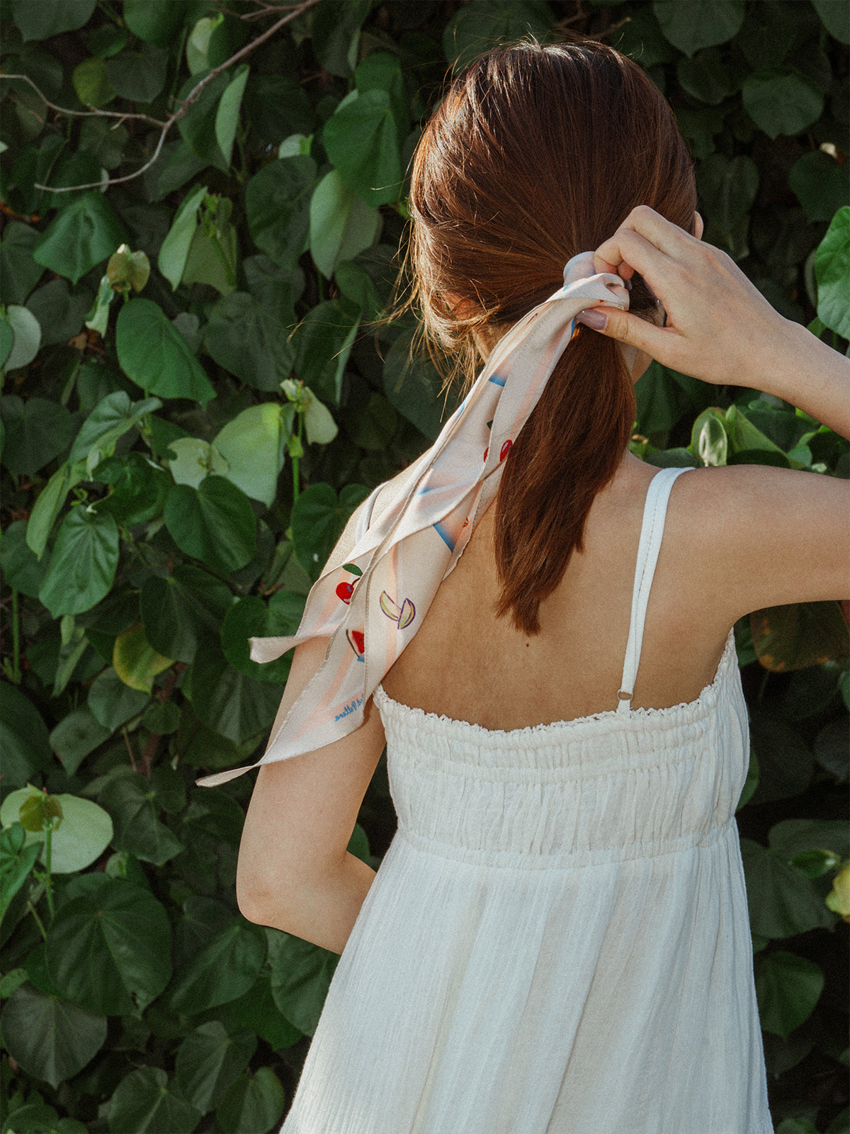 "Happy Hour" Silk Diamond Neckerchief - Champagne - LOST PATTERN Silk Bandana